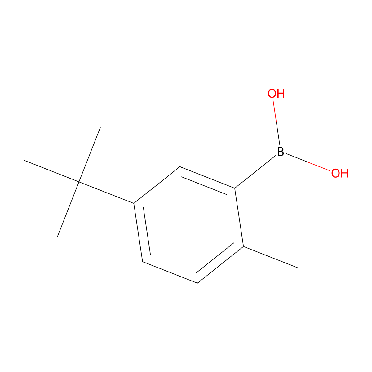 (5-Tert-butyl-2-methylphenyl)boronic acid molecular structure, CAS 2377606-81-8
