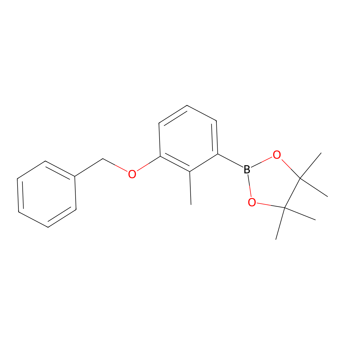 3-Benzyloxy-2-methylphenylboronic acid pinacol ester molecular structure, CAS 2377606-95-4