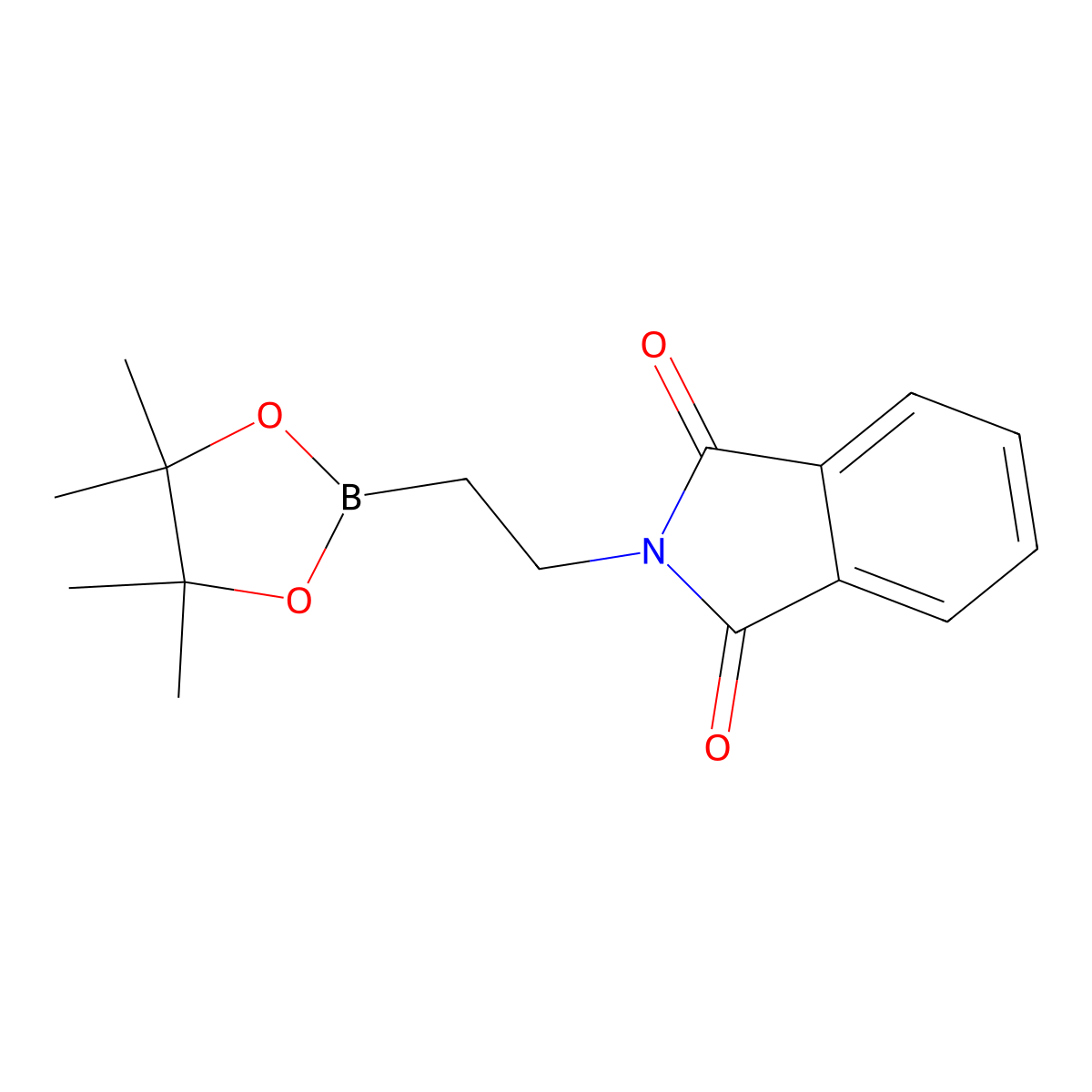 2-[2-(Tetramethyl-1,3,2-dioxaborolan-2-yl)ethyl]isoindole-1,3-dione molecular structure, CAS 2377607-02-6
