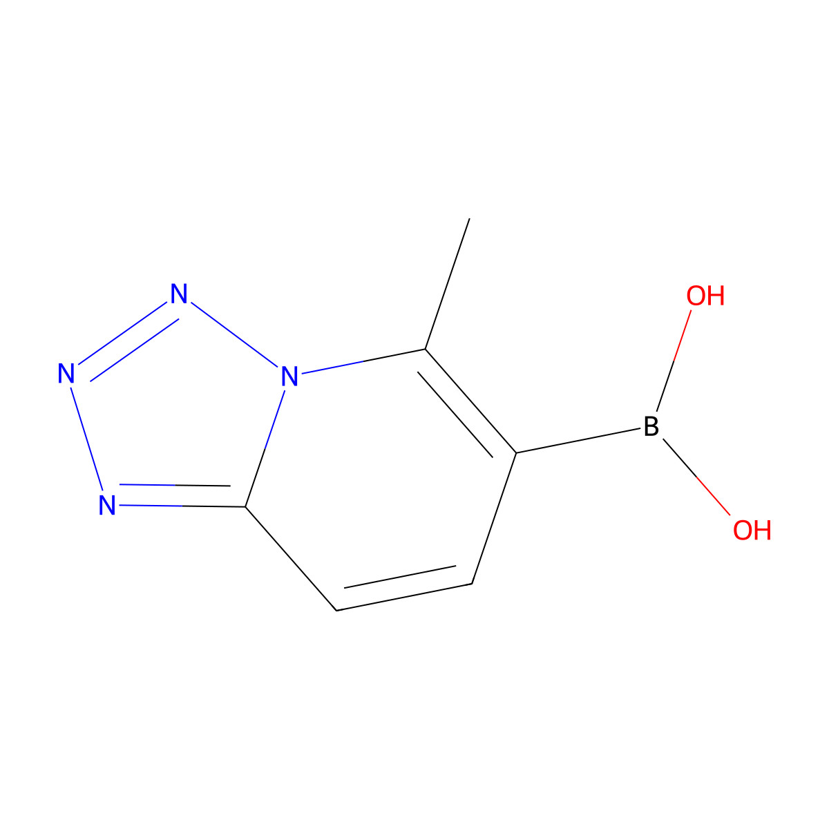 5-Methyl-[1,2,3,4]tetrazolo[1,5-a]pyridino-6-boronic acid molecular structure, CAS 2377607-57-1