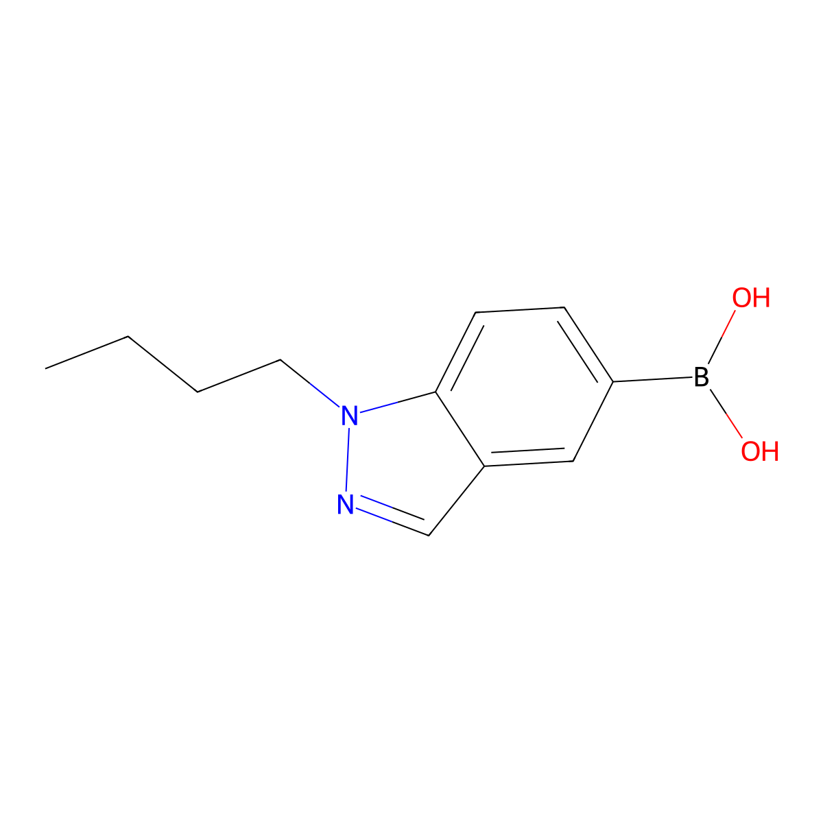 (1-Butylindazol-5-yl)boronic acid molecular structure, CAS 2377607-59-3