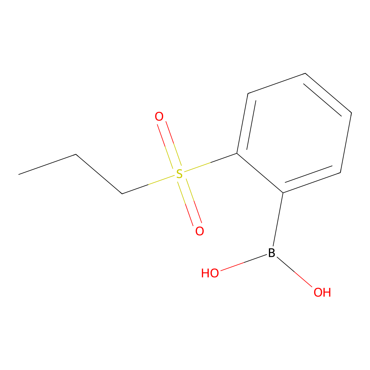 2-(Propylsulfonyl)phenylboronic acid molecular structure, CAS 2377607-64-0