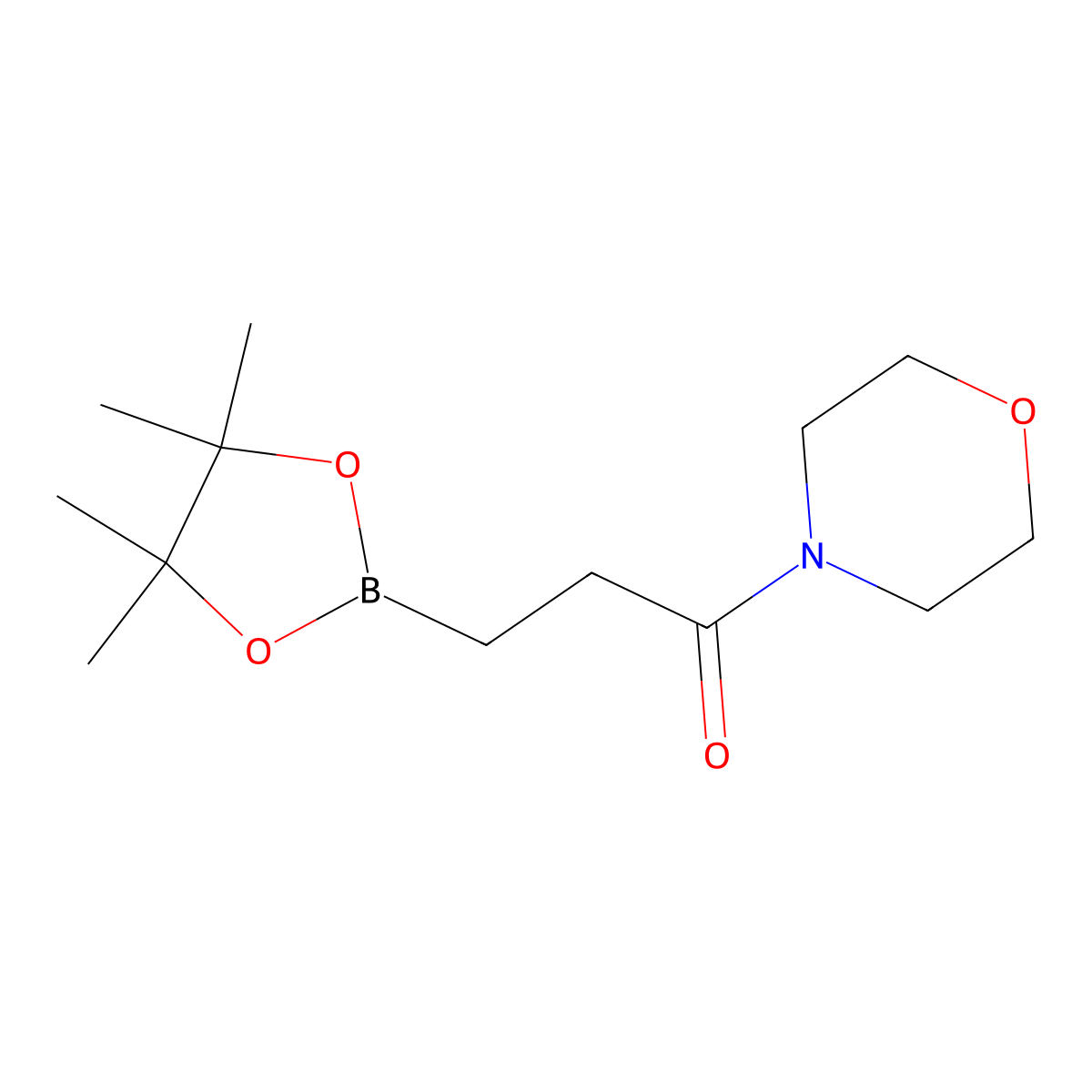 1-(Morpholin-4-yl)-3-(tetramethyl-1,3,2-dioxaborolan-2-yl)propan-1-one molecular structure, CAS 2377607-67-3