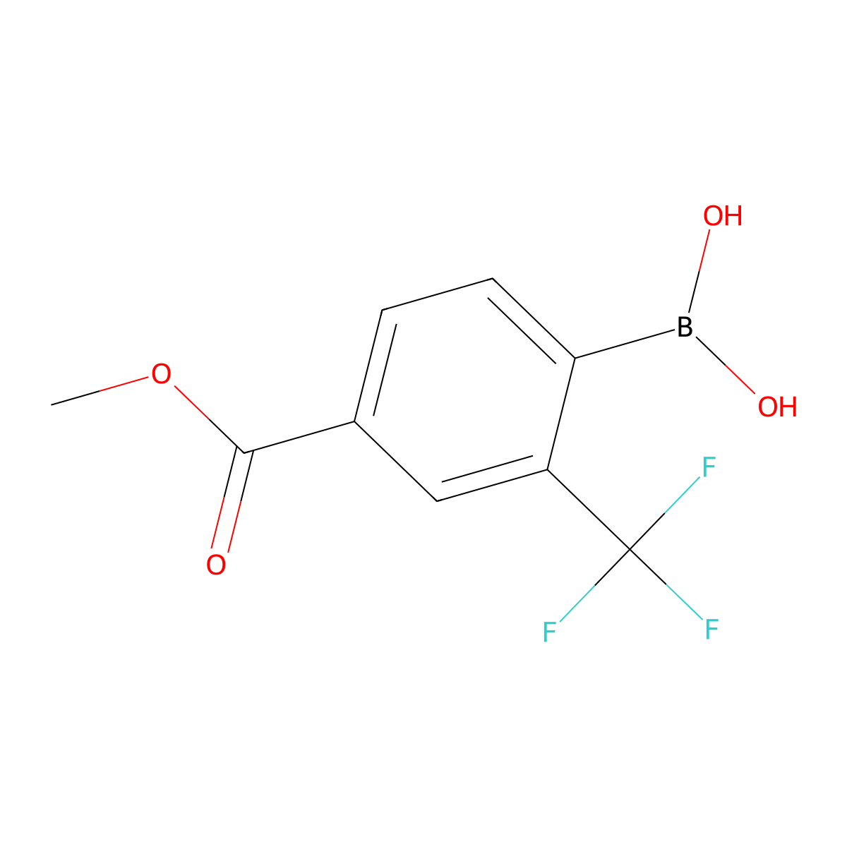 (4-(Methoxycarbonyl)-2-(trifluoromethyl)phenyl)boronic acid molecular structure, CAS 2377607-76-4