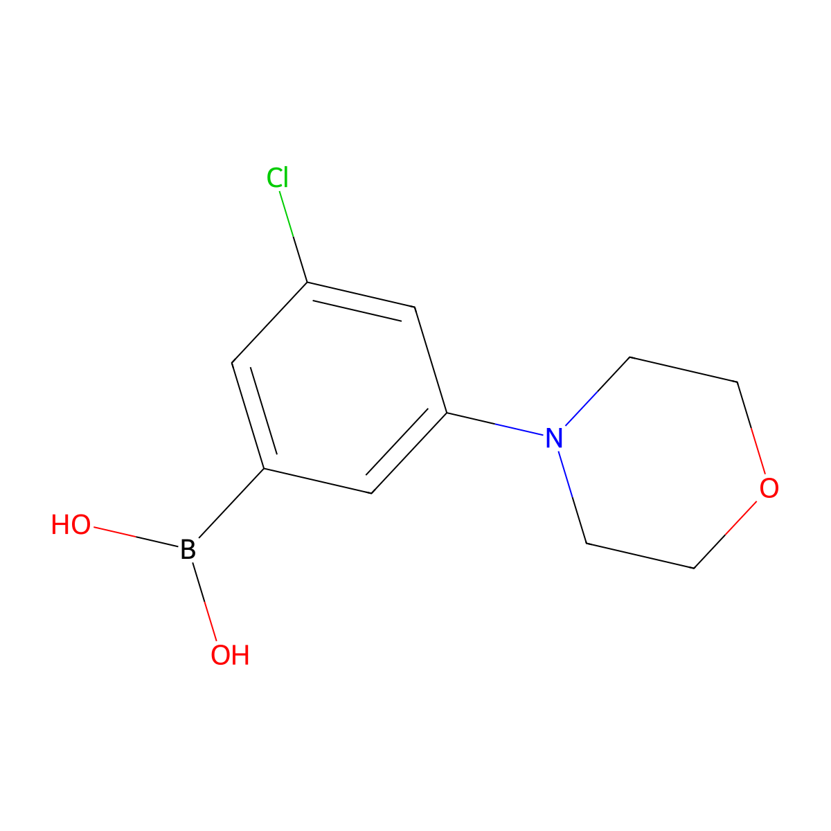 3-Chloro-5-morpholinophenylboronic acid molecular structure, CAS 2377607-81-1