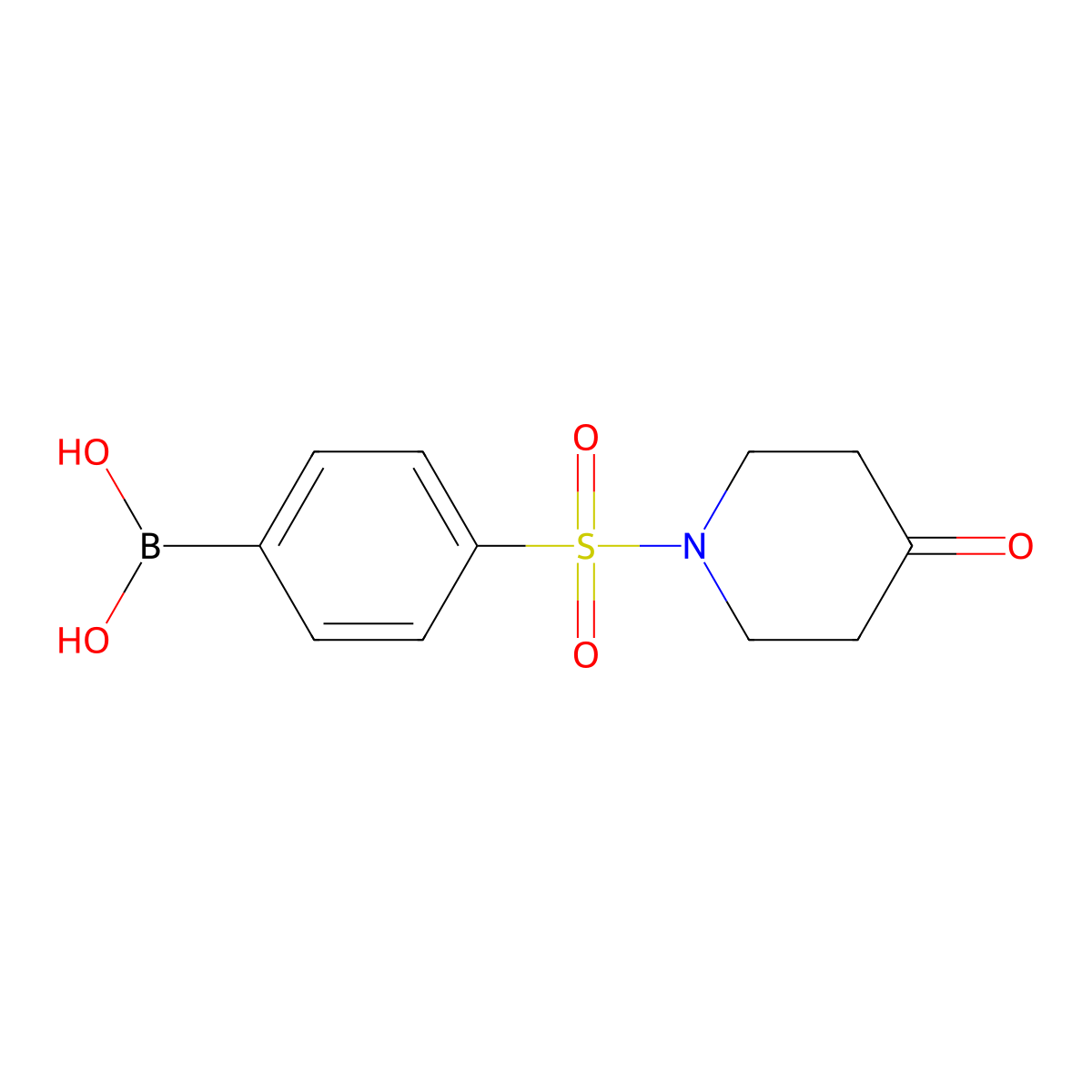 4-(4-Oxopiperidine-1-sulfonyl)phenylboronic acid molecular structure, CAS 2377607-85-5