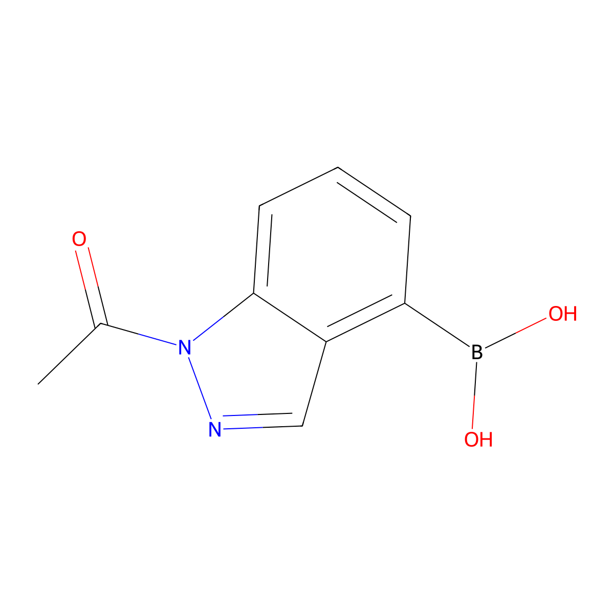 1-Acetylindazole-4-boronic acid molecular structure, CAS 2377607-86-6