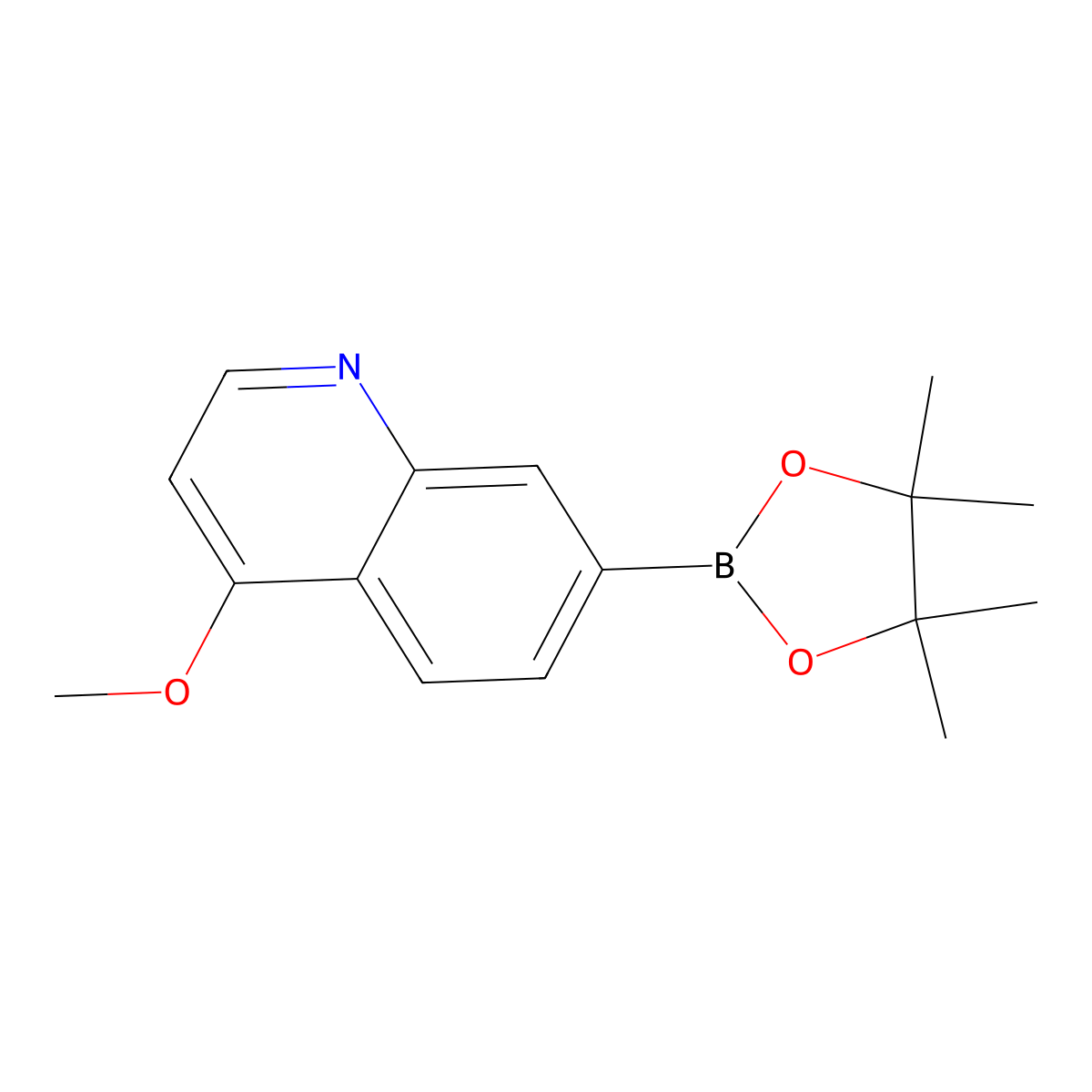 4-Methoxy-7-(4,4,5,5-tetramethyl-1,3,2-dioxaborolan-2-yl)quinoline molecular structure, CAS 2377607-98-0