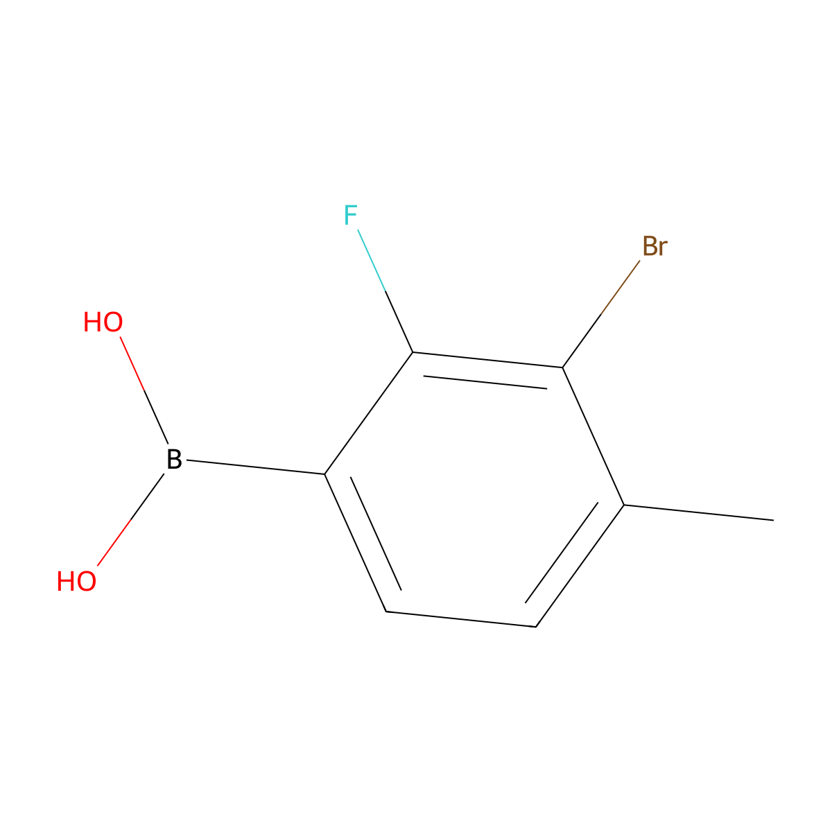 (3-Bromo-2-fluoro-4-methylphenyl)boronic acid molecular structure, CAS 2377608-04-1