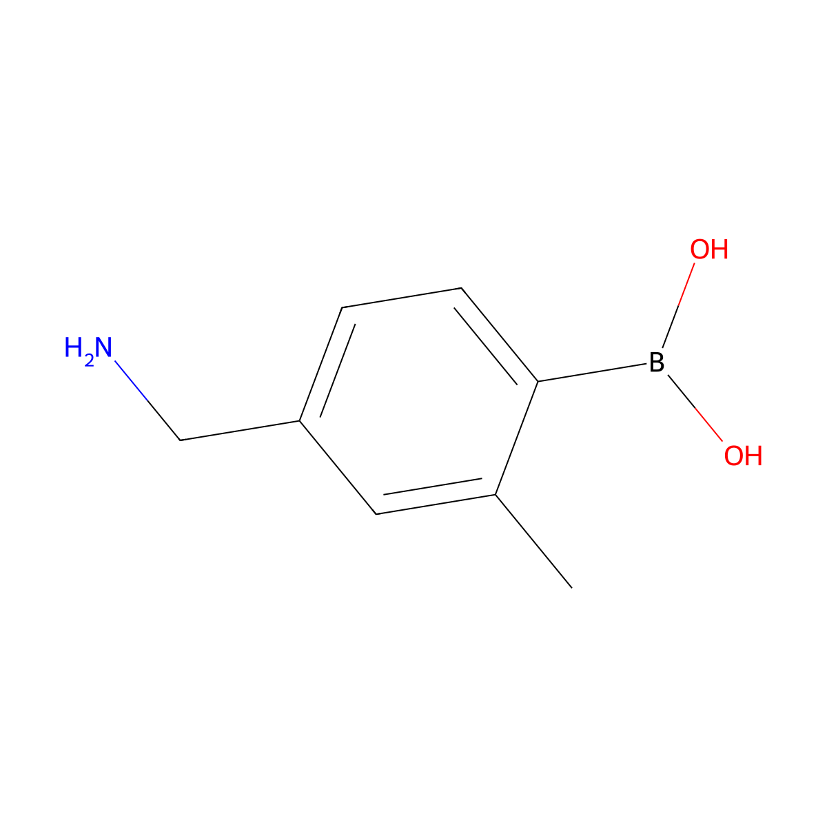 (4-(Aminomethyl)-2-methylphenyl)boronic acid molecular structure, CAS 2377608-09-6