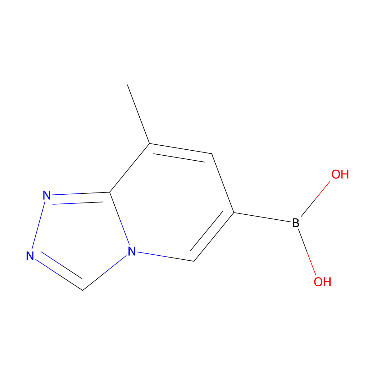 {8-Methyl-[1,2,4]triazolo[4,3-a]pyridin-6-yl}boronic acid molecular structure, CAS 2377608-14-3