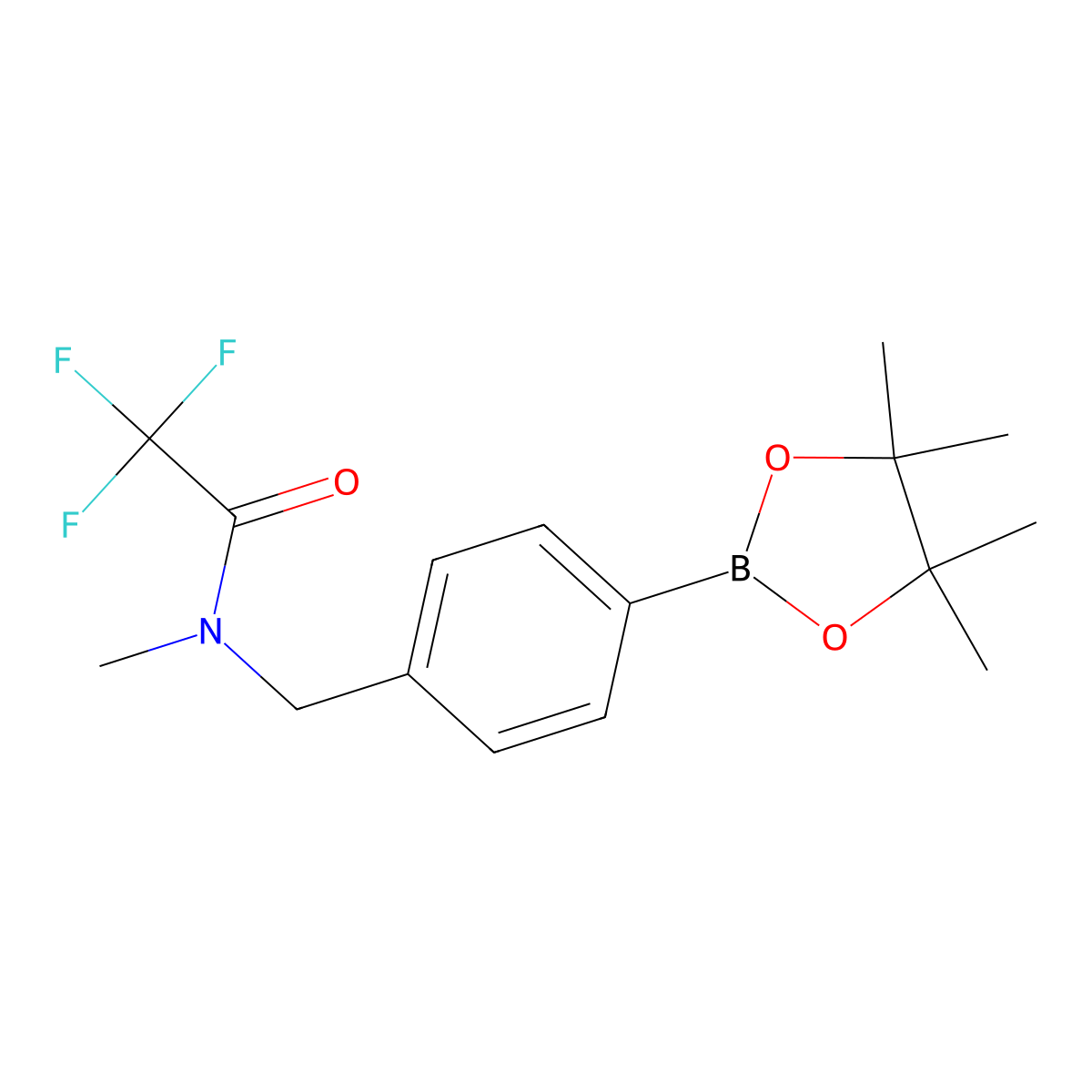 4-[(N-Methyl-N-trifluoroacetyl)aminomethyl]phenylboronic acid pinacol ester molecular structure, CAS 2377608-19-8