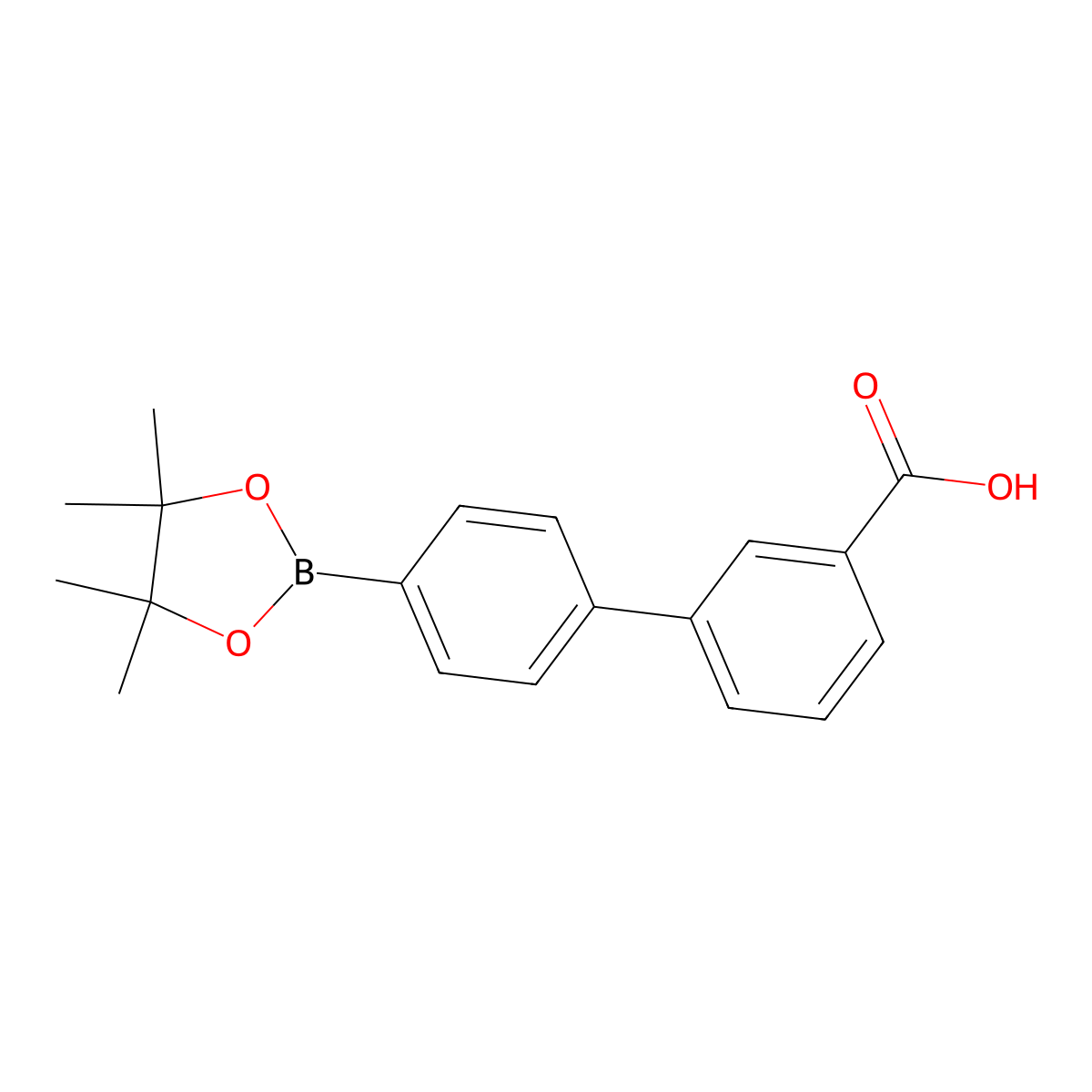 3-[4-(Tetramethyl-1,3,2-dioxaborolan-2-yl)phenyl]benzoic acid molecular structure, CAS 2377608-22-3