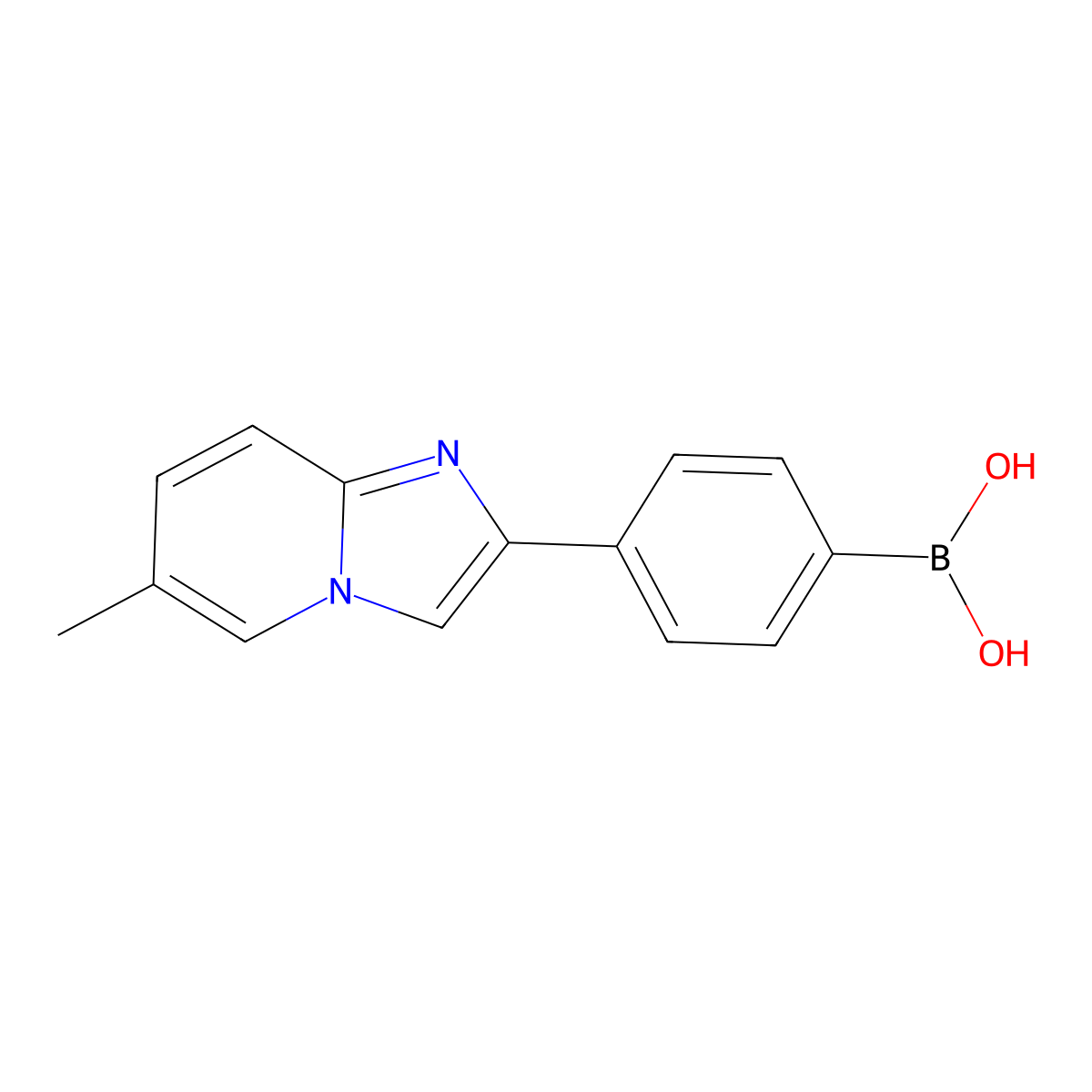 (4-{6-Methylimidazo[1,2-a]pyridin-2-yl}phenyl)boronic acid molecular structure, CAS 2377608-29-0