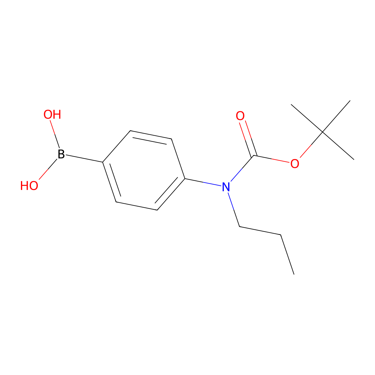 4-(N-BOC-N-Propylamino)phenylboronic acid molecular structure, CAS 2377608-47-2