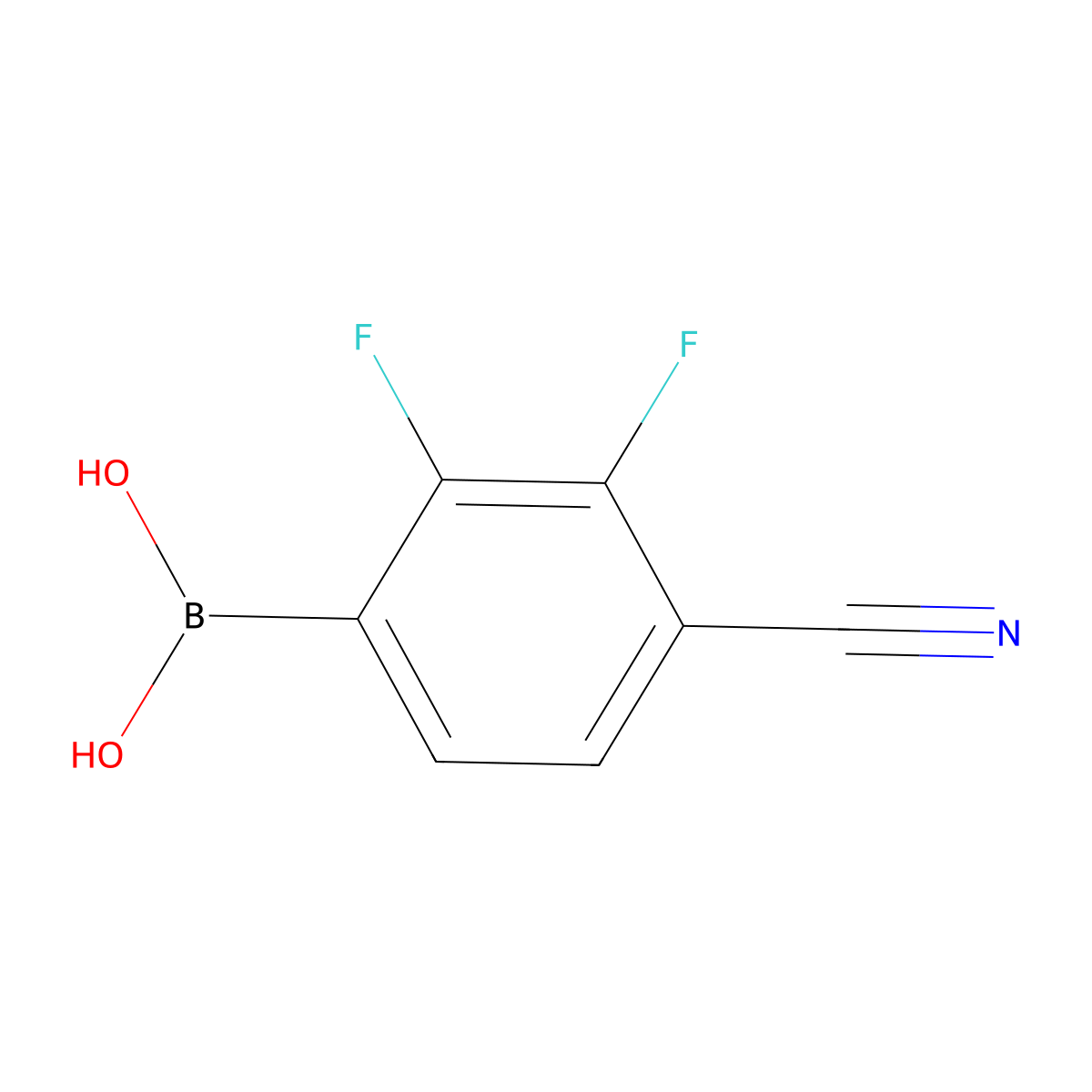 4-CYano-2,3-difluorophenylboronic acid molecular structure, CAS 2377608-51-8
