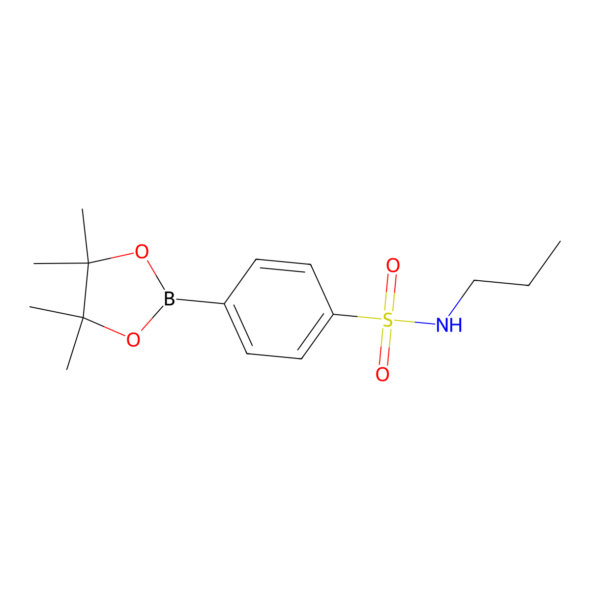 N-Propyl-4-(tetramethyl-1,3,2-dioxaborolan-2-yl)benzenesulfonamide molecular structure, CAS 2377608-59-6