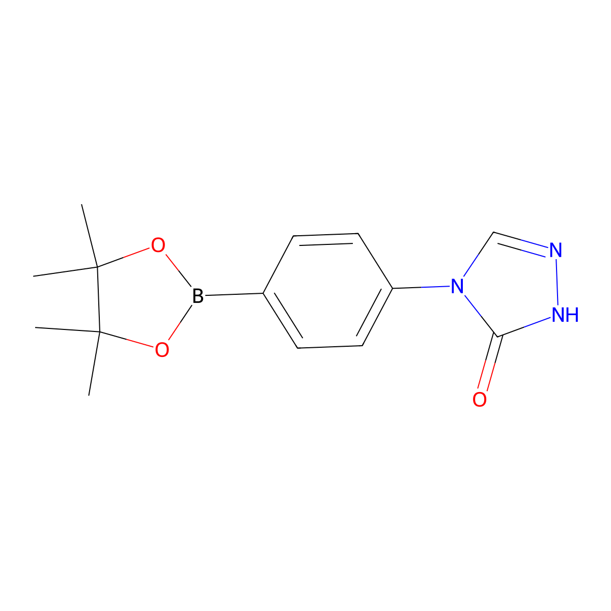 4-[4-(Tetramethyl-1,3,2-dioxaborolan-2-yl)phenyl]-2H-1,2,4-triazol-3-one molecular structure, CAS 2377608-66-5