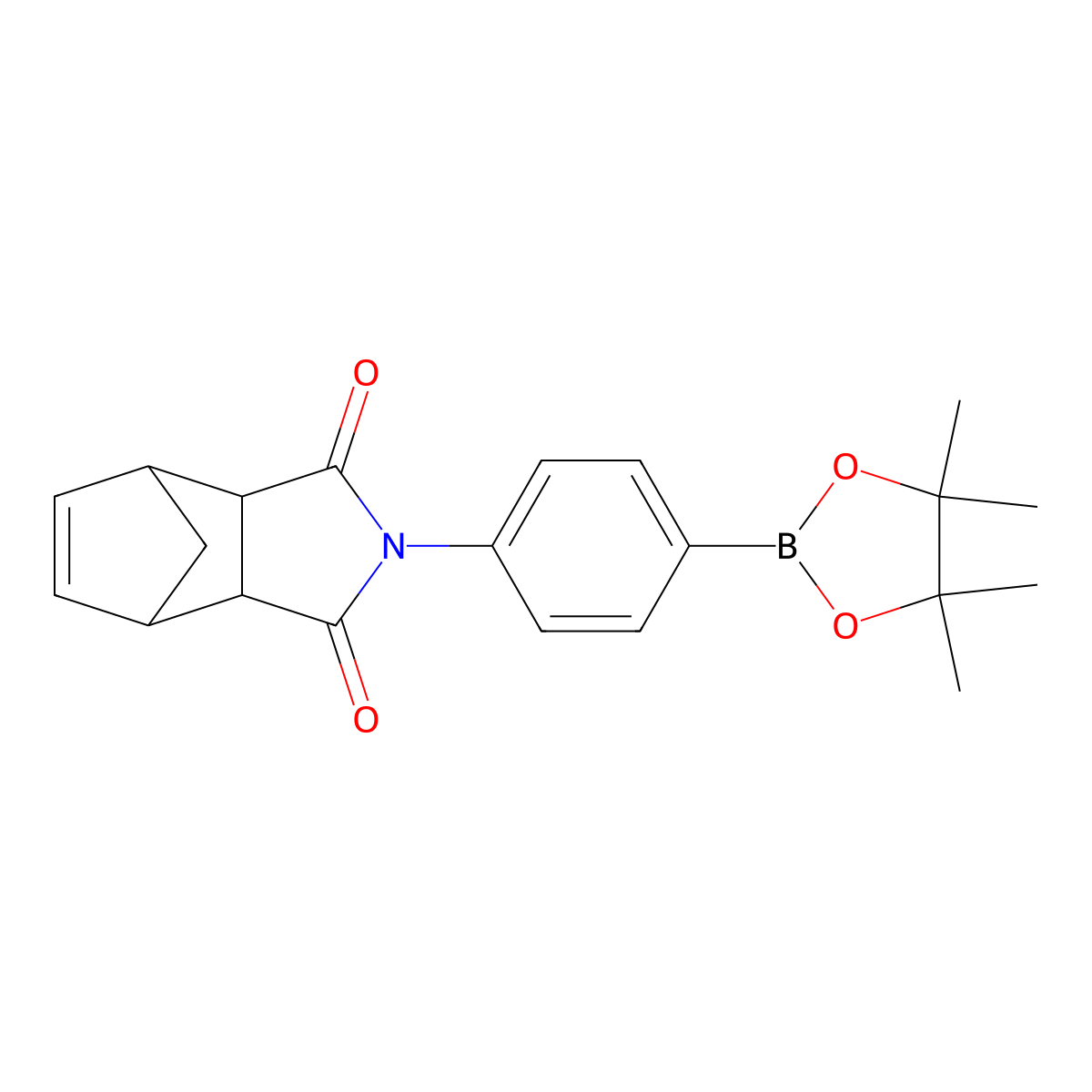 2-(4-(4,4,5,5-tetramethyl-1,3,2-dioxaborolan-2-yl)phenyl)-3a,4,7,7a-tetrahydro-1H-4,7-methanoisoindole-1,3(2H)-dione molecular structure, CAS 2377608-76-7