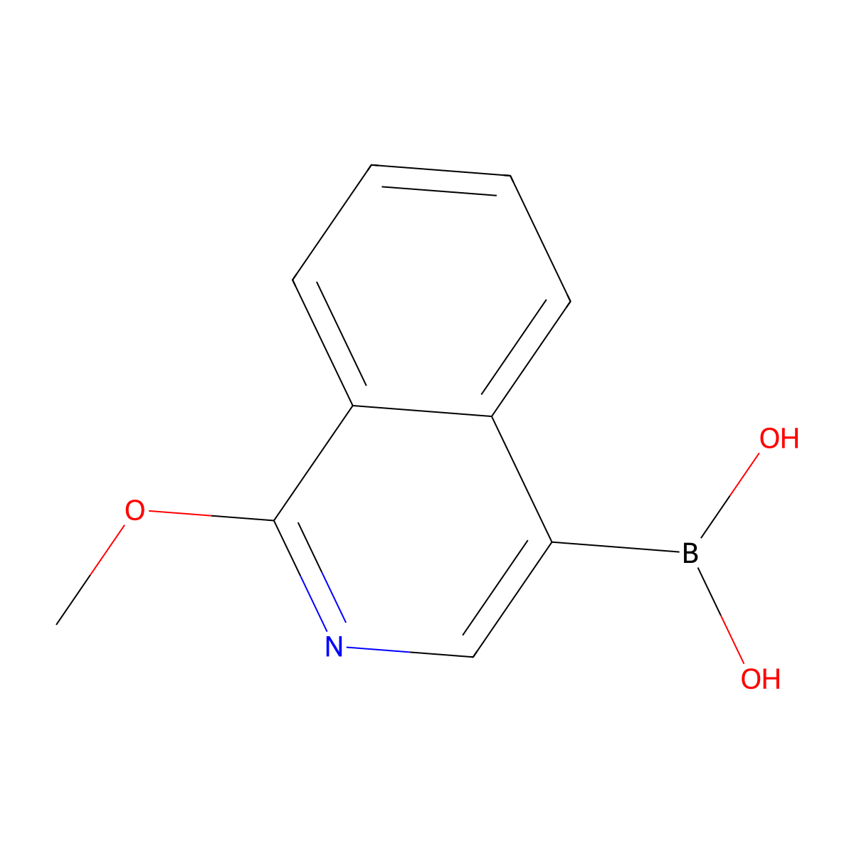1-Methoxyisoquinoline-4-boronic acid molecular structure, CAS 2377608-78-9