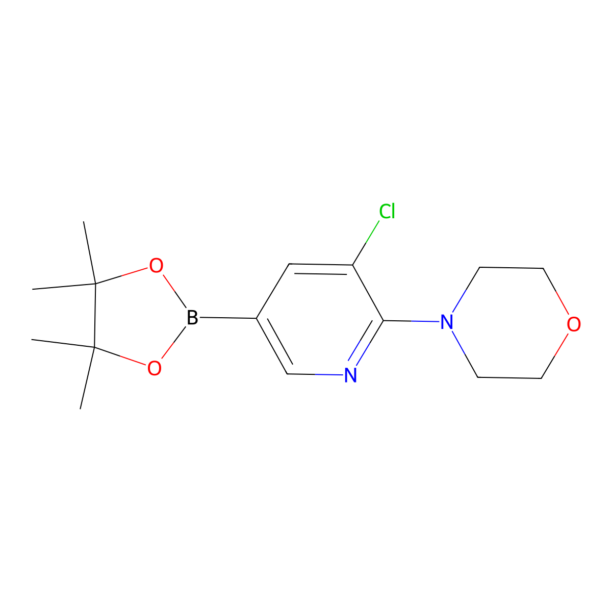 5-Chloro-6-morpholinopyridine-3-boronic acid pinacol ester molecular structure, CAS 2377608-89-2