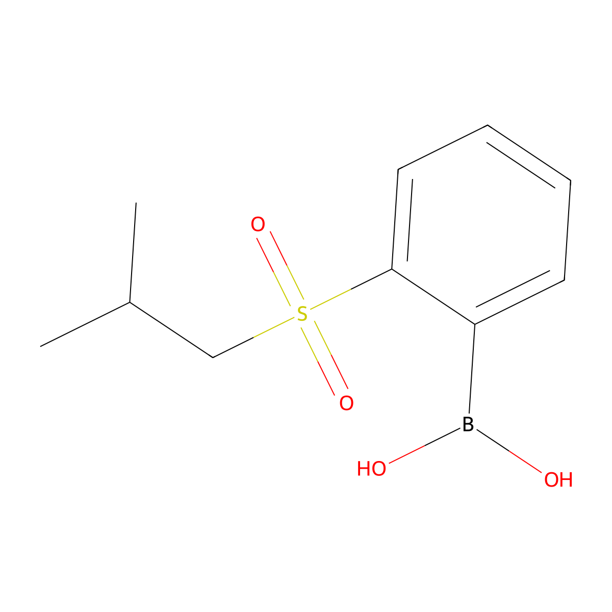 {2-[(2-Methylpropane)sulfonyl]phenyl}boronic acid molecular structure, CAS 2377608-97-2
