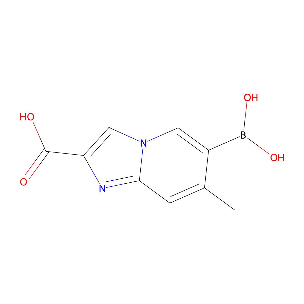 2-Carboxy-7-methylimidazo[1,2-a]pyridine-6-boronic acid molecular structure, CAS 2377609-21-5