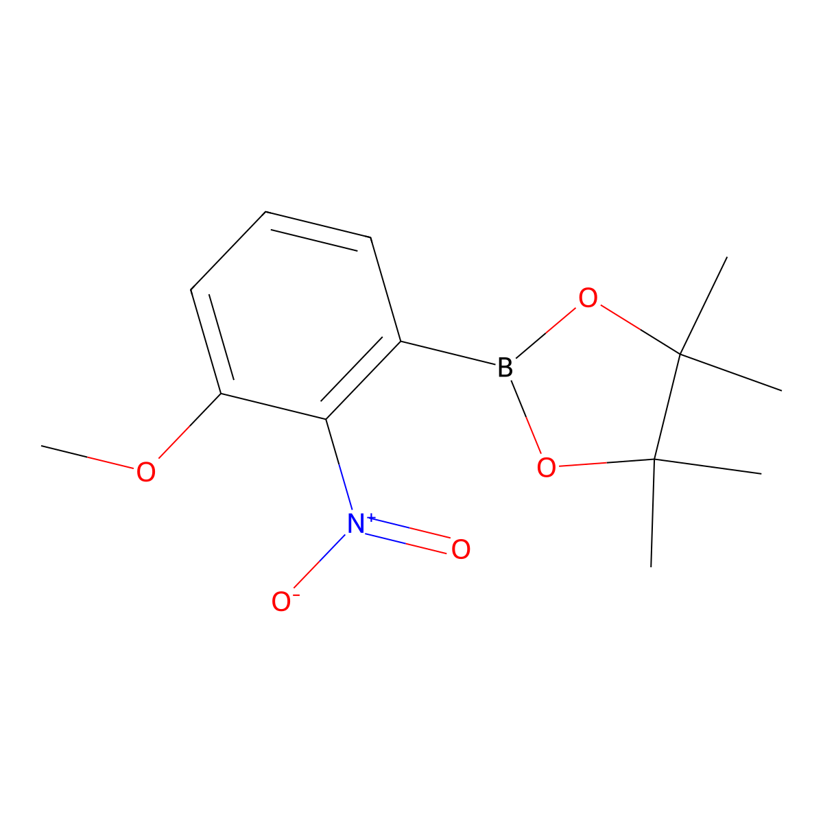 3-Methoxy-2-nitrophenylboronic acid pinacol ester molecular structure, CAS 2377609-28-2