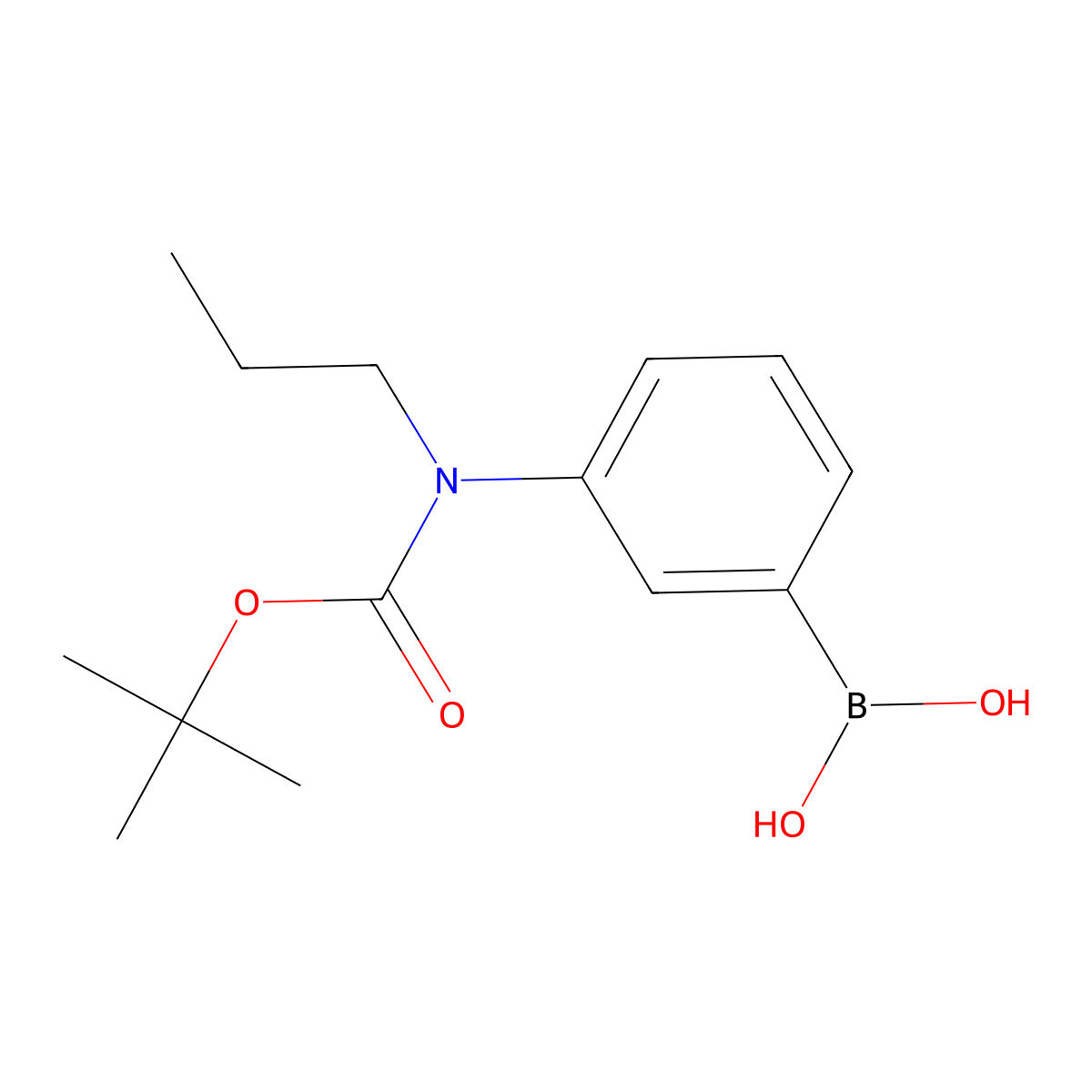3-(N-BOC-N-Propylamino)phenylboronic acid molecular structure, CAS 2377609-31-7