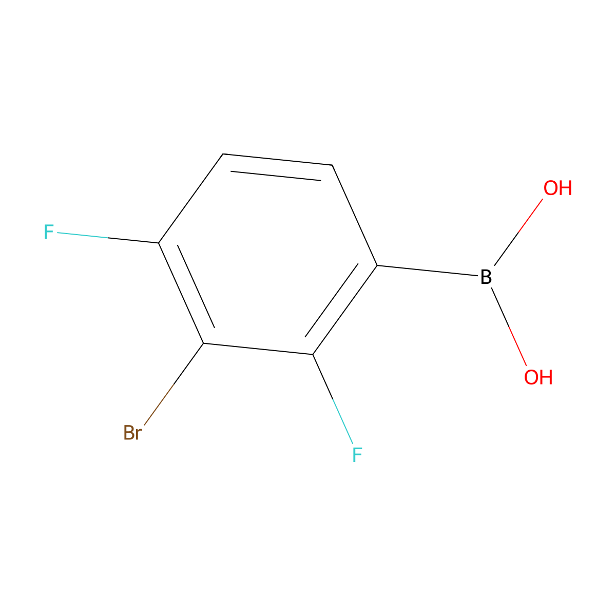 (3-Bromo-2,4-difluorophenyl)boronic acid molecular structure, CAS 2377609-38-4