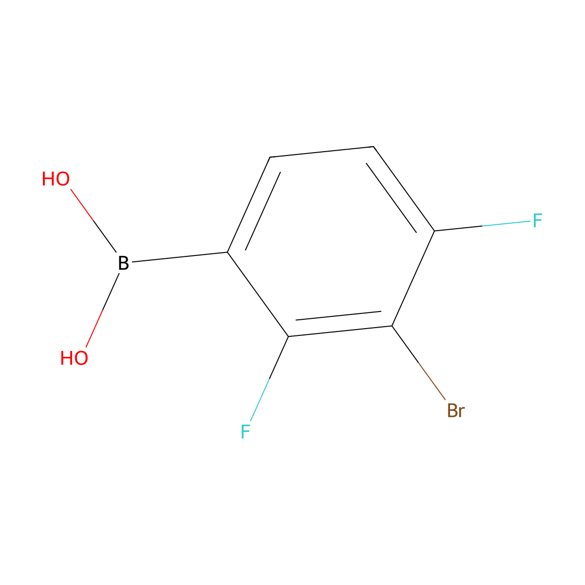 (3-Bromo-2,4-difluorophenyl)boronic acid molecular structure, CAS 2377609-38-4