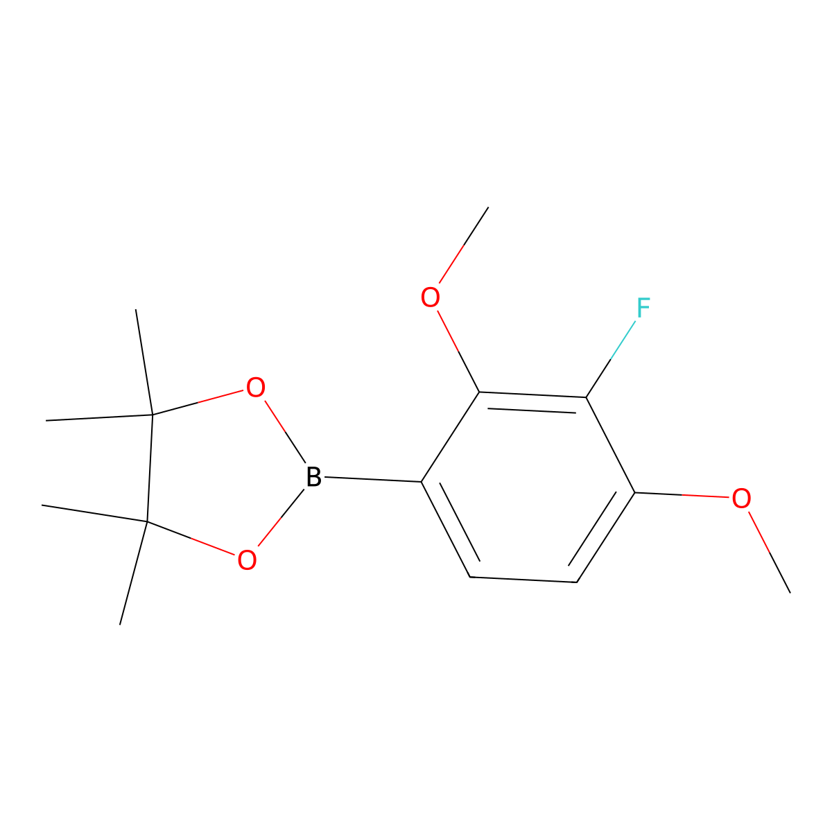 2-(3-Fluoro-2,4-dimethoxyphenyl)-4,4,5,5-tetramethyl-1,3,2-dioxaborolane molecular structure, CAS 2377609-46-4