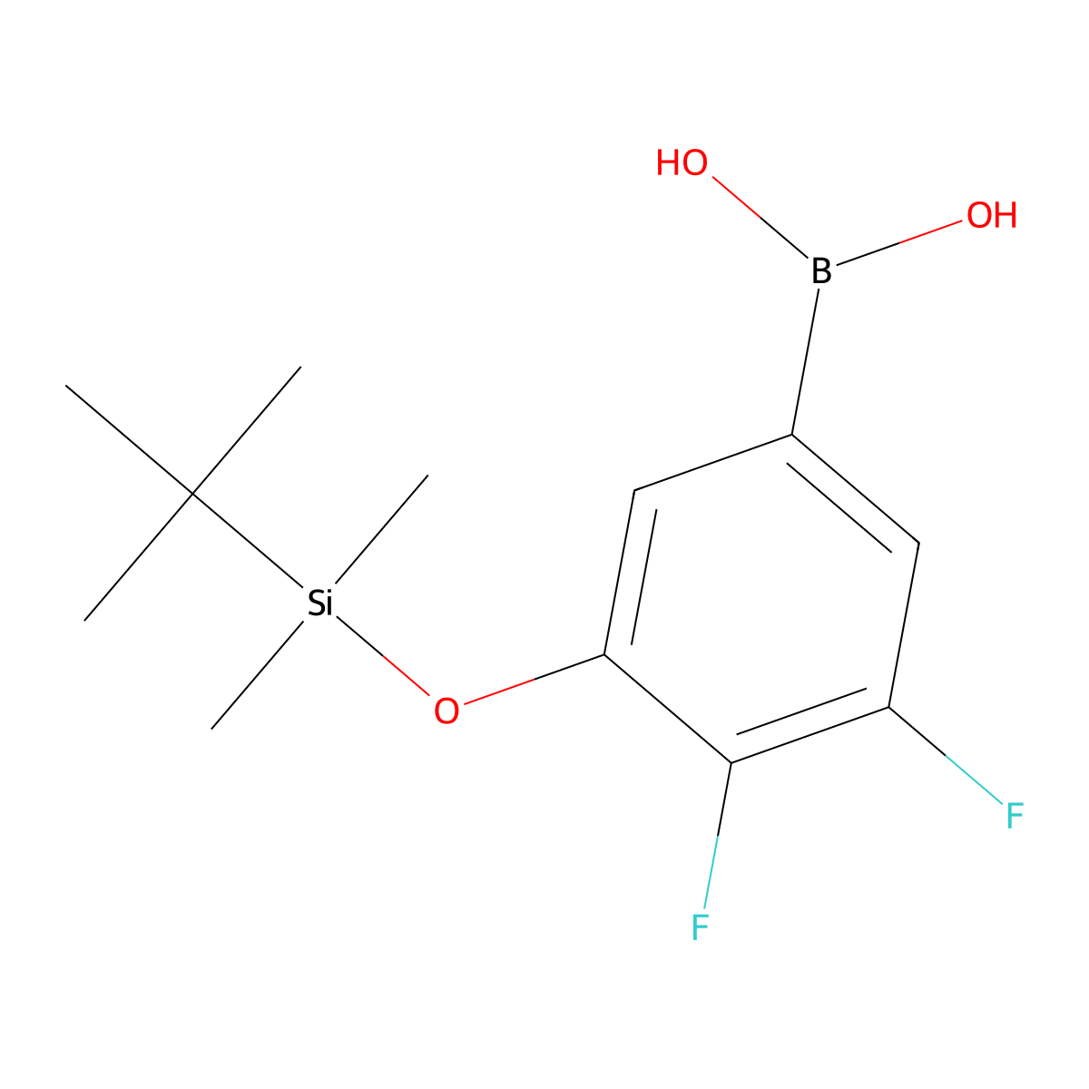 3-(T-Butyldimethylsilyloxy)-4,5-difluorophenylboronic acid molecular structure, CAS 2377609-56-6