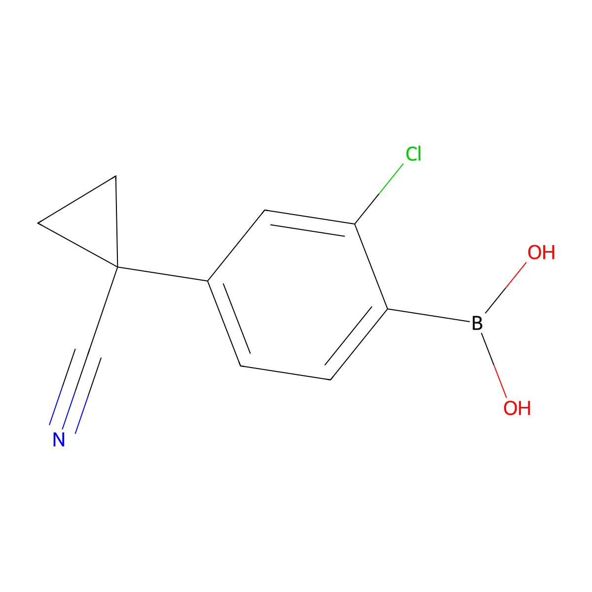 [2-Chloro-4-(1-cyanocyclopropyl)phenyl]boronic acid molecular structure, CAS 2377609-59-9