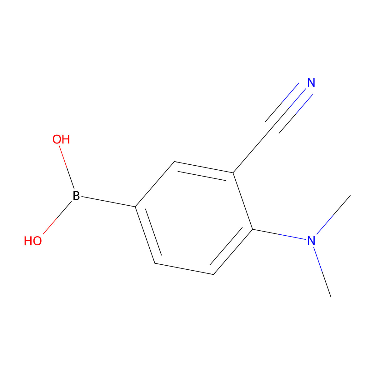 3-Cyano-4-(dimethylamino)phenylboronic acid molecular structure, CAS 2377609-65-7