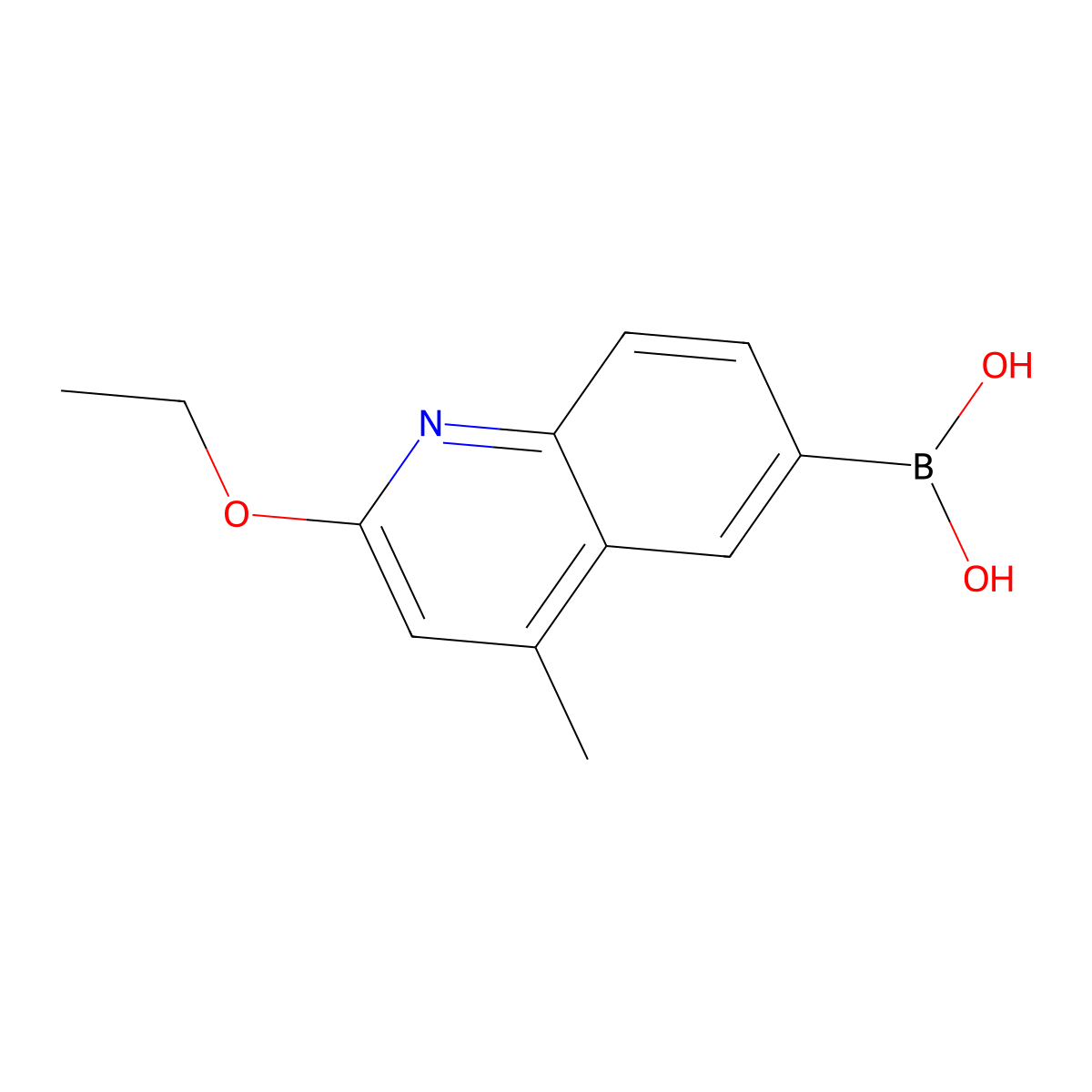 (2-Ethoxy-4-methylquinolin-6-yl)boronic acid molecular structure, CAS 2377609-75-9