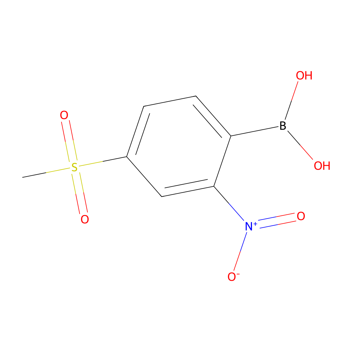 4-Methanesulfonyl-2-nitrophenylboronic acid molecular structure, CAS 2377609-89-5