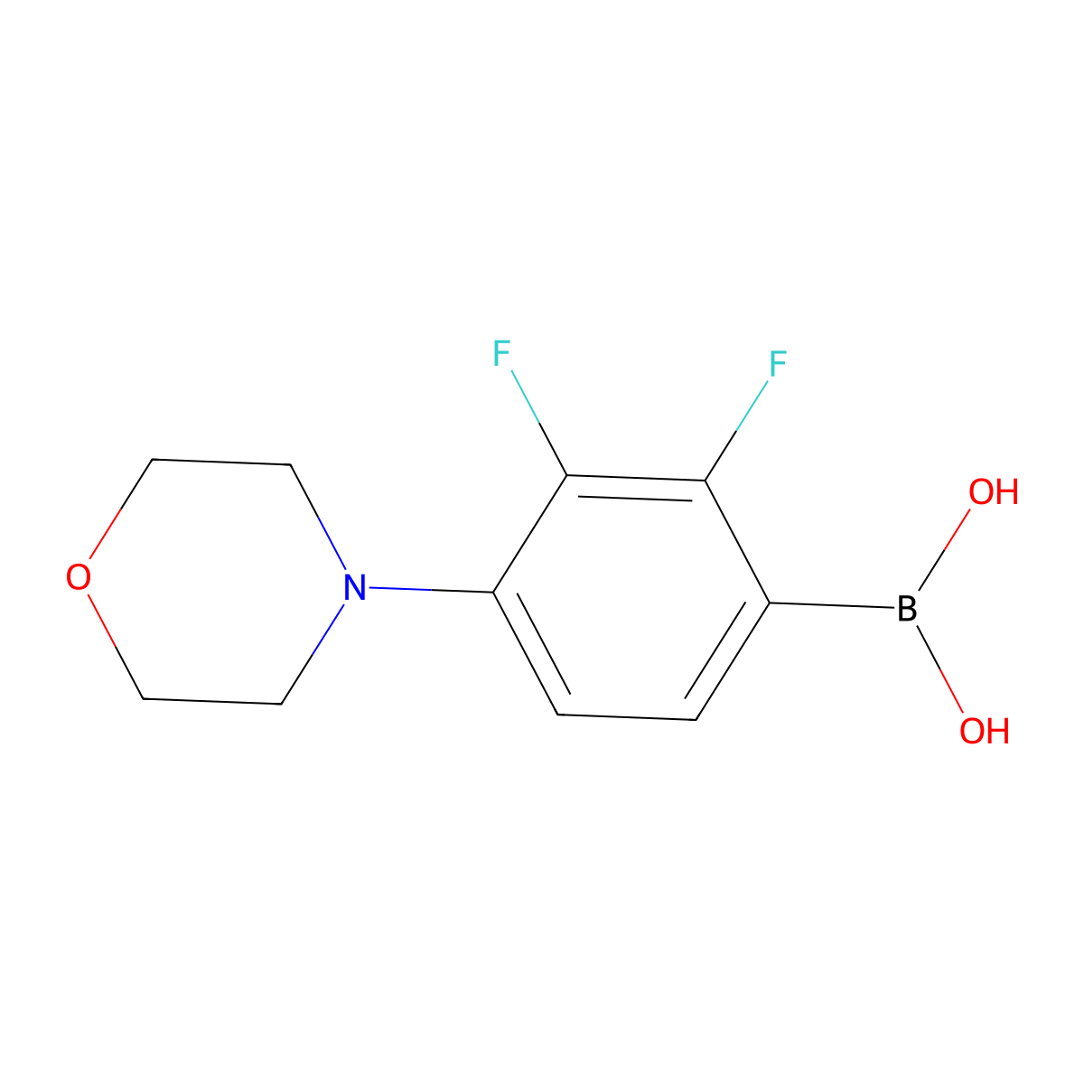 2,3-Difluoro-4-morpholinophenylboronic acid molecular structure, CAS 2377609-97-5