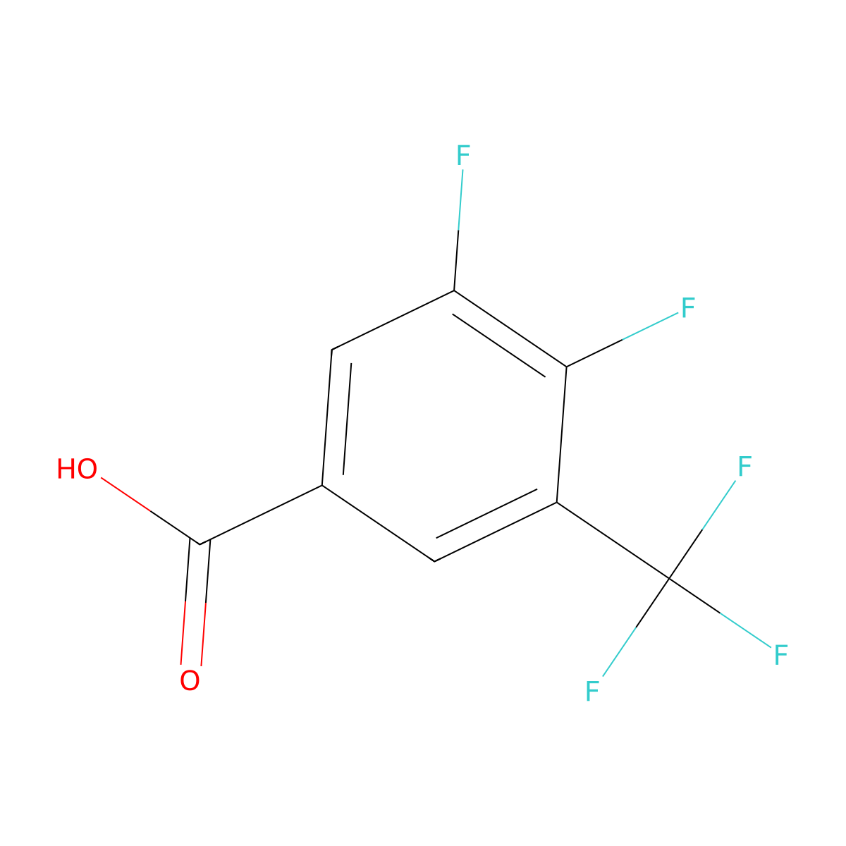 3,4-difluoro-5-(trifluoromethyl)benzoic Acid molecular structure, CAS 237761-76-1