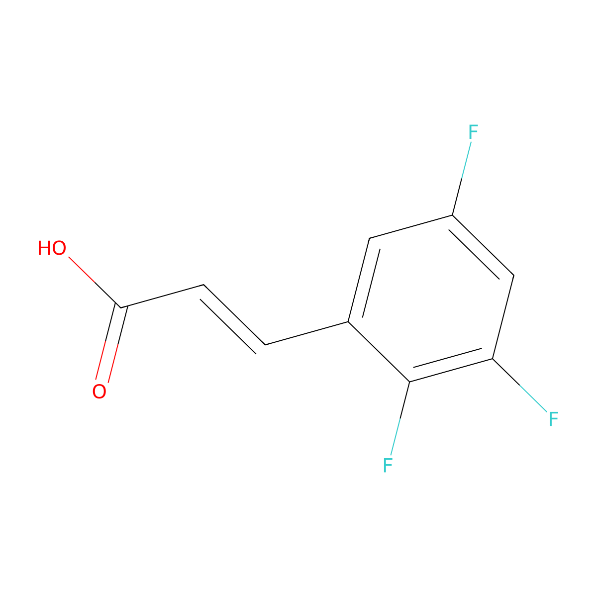 2,3,5-Trifluorocinnamic acid molecular structure, CAS 237761-79-4