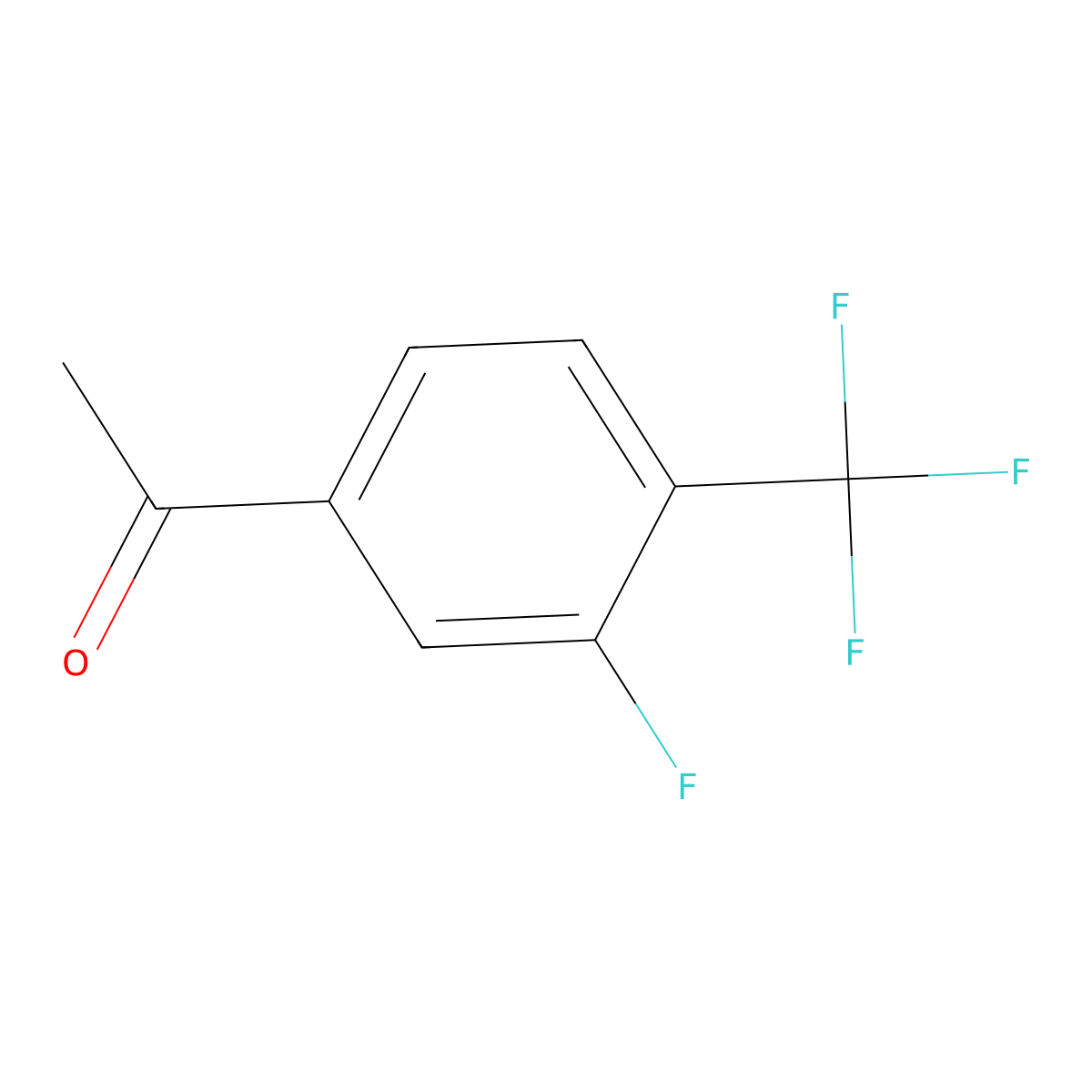 1-(3-Fluoro-4-(trifluoromethyl)phenyl)ethanone molecular structure, CAS 237761-81-8