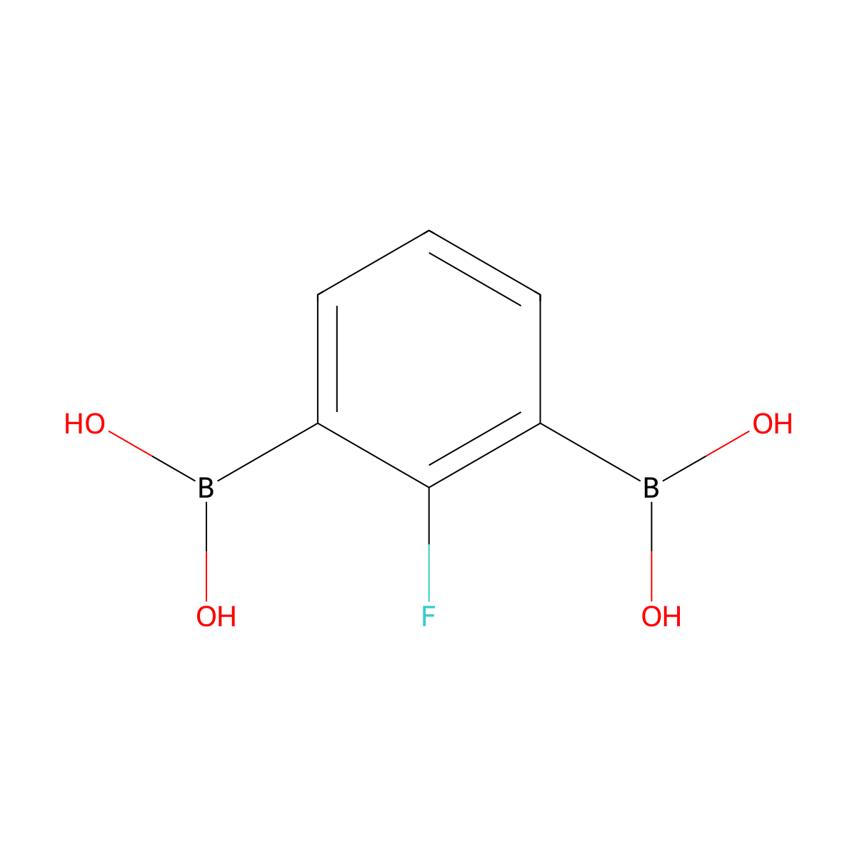 2-Fluorophenyl-1,3-diboronic acid molecular structure, CAS 2377610-01-8
