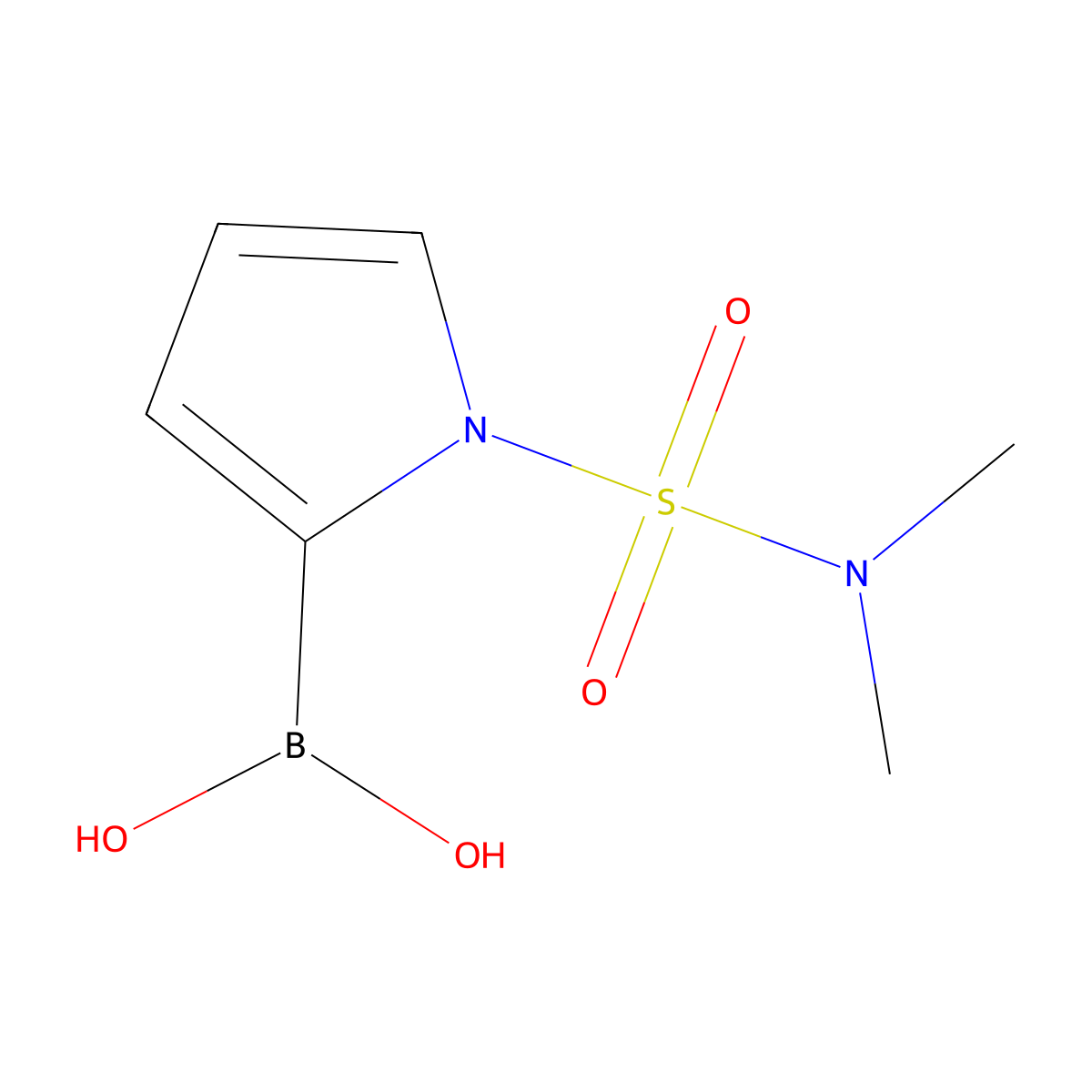 1-(Dimethylsulfamoyl)pyrrole-2-boronic acid molecular structure, CAS 2377610-03-0