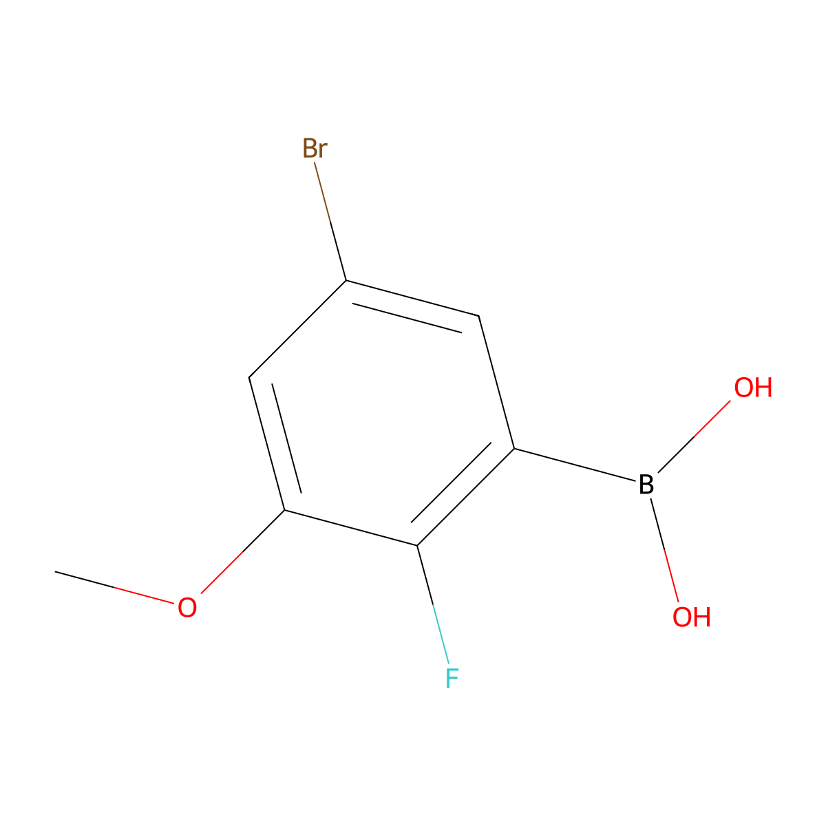 5-Bromo-2-fluoro-3-methoxyphenylboronic acid molecular structure, CAS 2377610-06-3