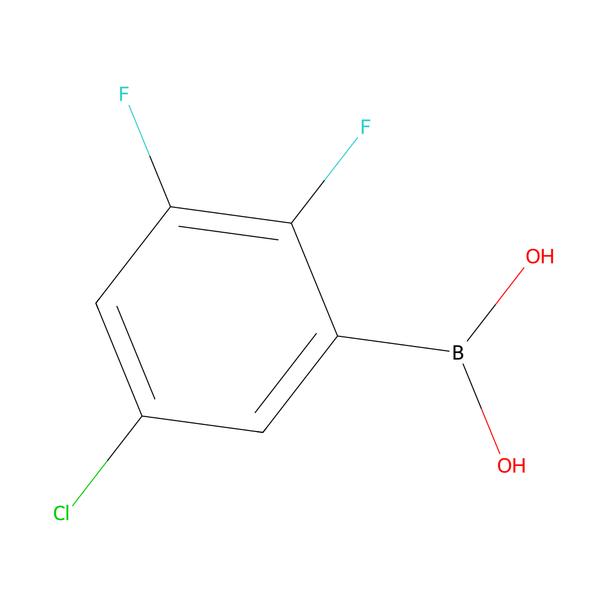 (5-Chloro-2,3-difluorophenyl)boronic acid molecular structure, CAS 2377610-07-4