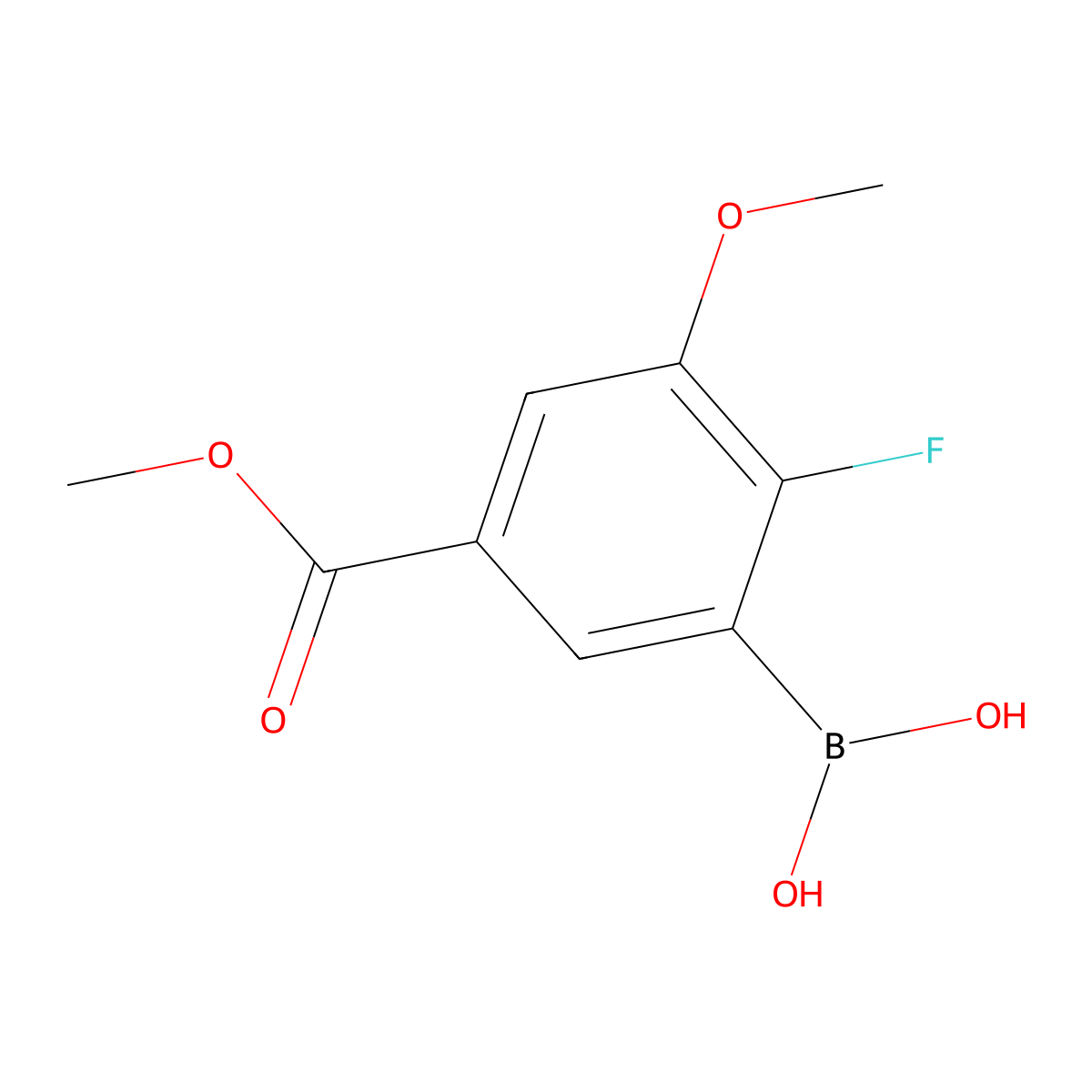 (2-Fluoro-3-methoxy-5-(methoxycarbonyl)phenyl)boronic acid molecular structure, CAS 2377610-08-5