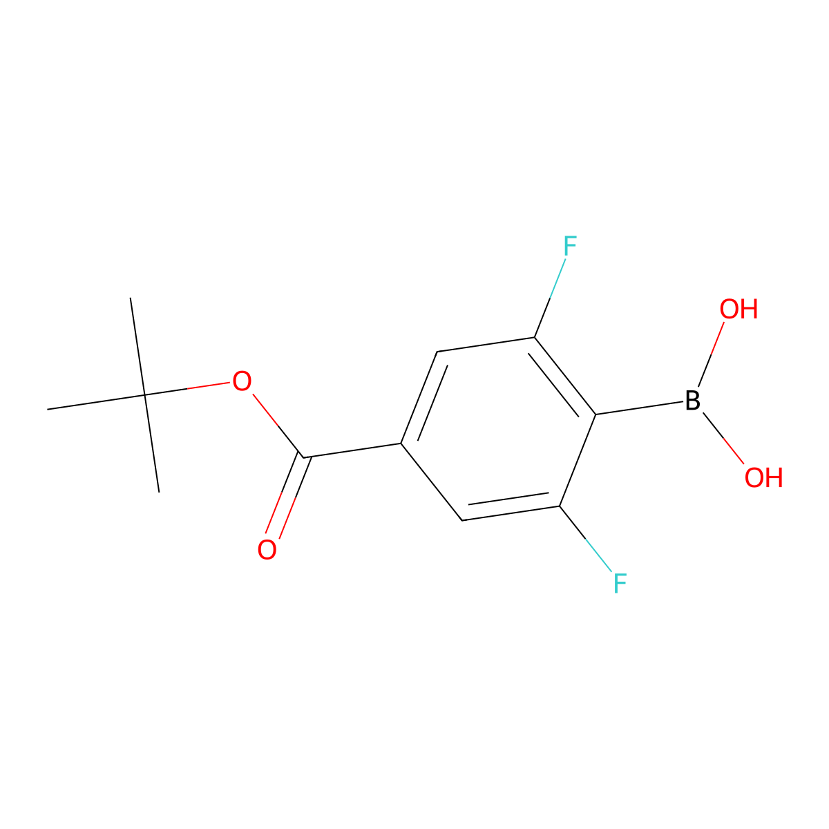 4-(tert-Butoxycarbonyl)-2,6-difluorophenylboronic acid molecular structure, CAS 2377610-10-9