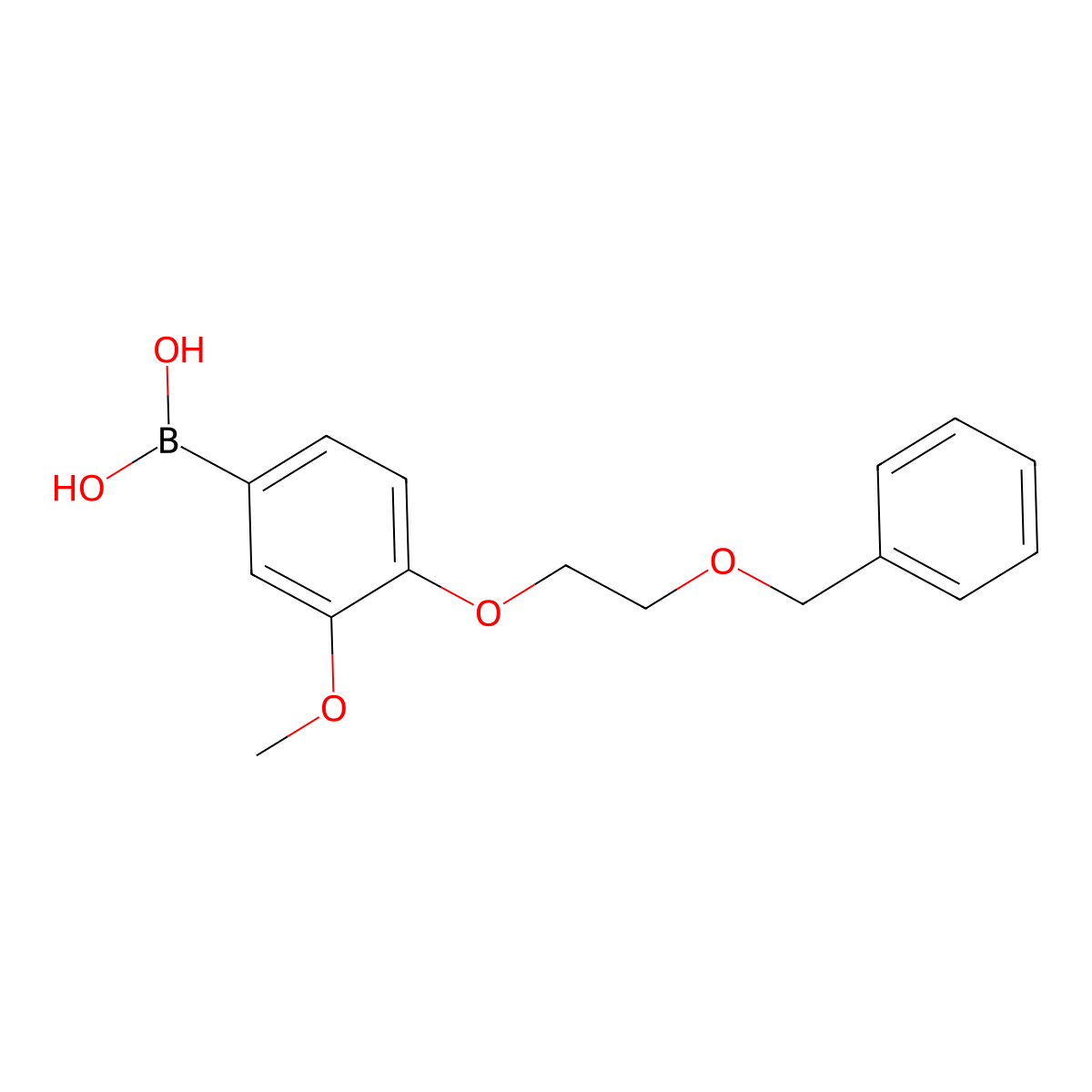 {4-[2-(Benzyloxy)ethoxy]-3-methoxyphenyl}boronic acid molecular structure, CAS 2377610-12-1