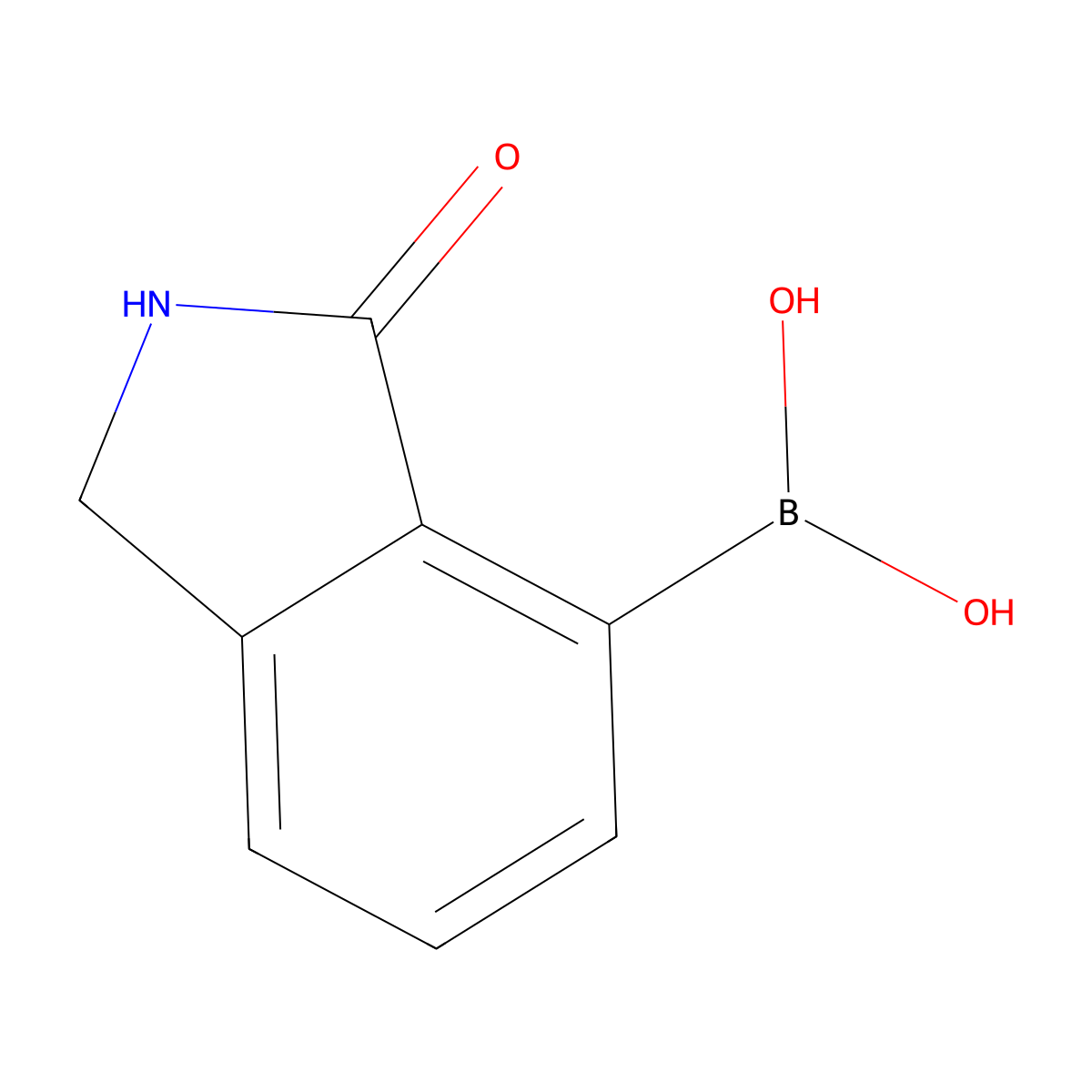 (1-Oxoisoindolin-7-yl)boronic acid molecular structure, CAS 2377610-19-8
