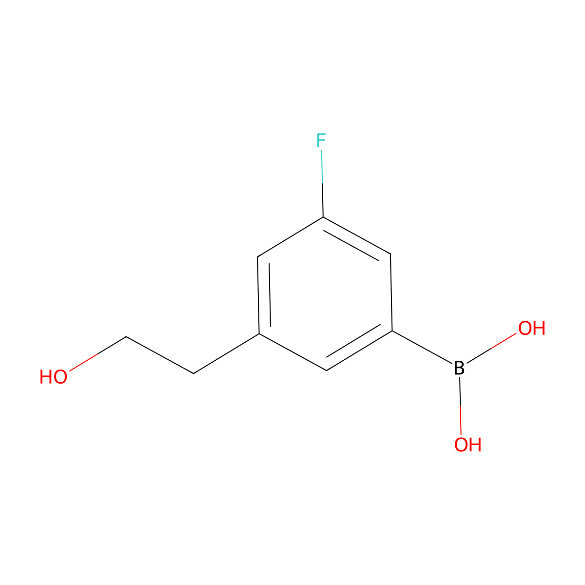 [3-Fluoro-5-(2-hydroxyethyl)phenyl]boronic acid molecular structure, CAS 2377610-20-1